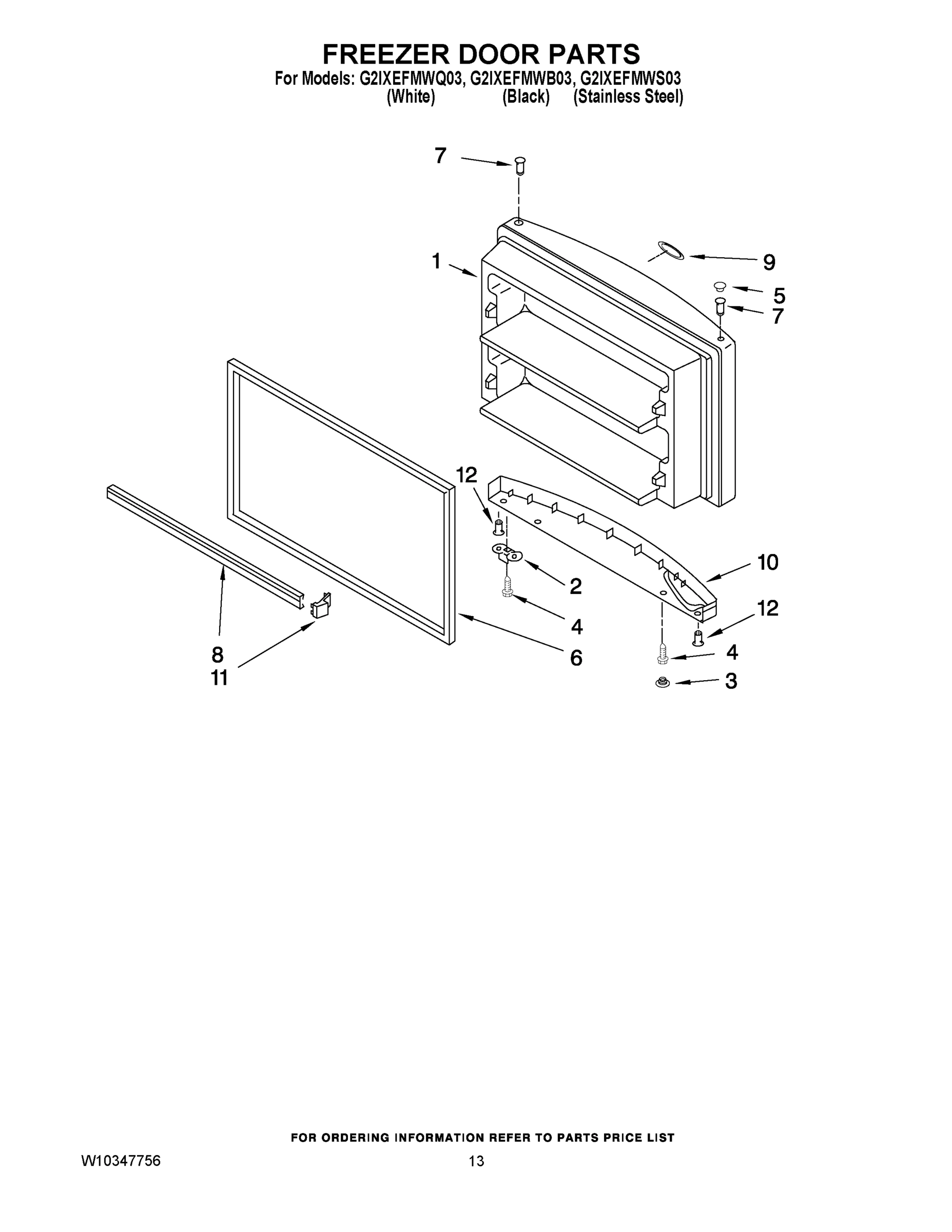07 - FREEZER DOOR PARTS