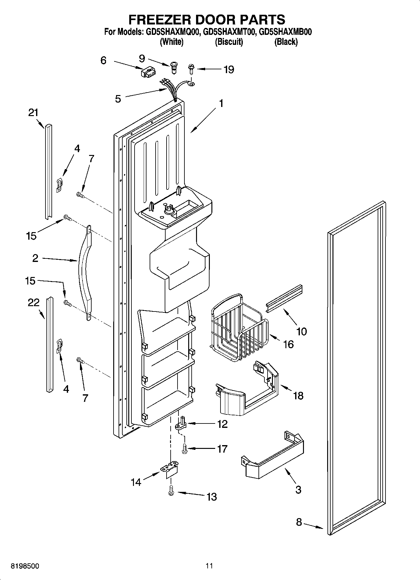 07 - FREEZER DOOR PARTS