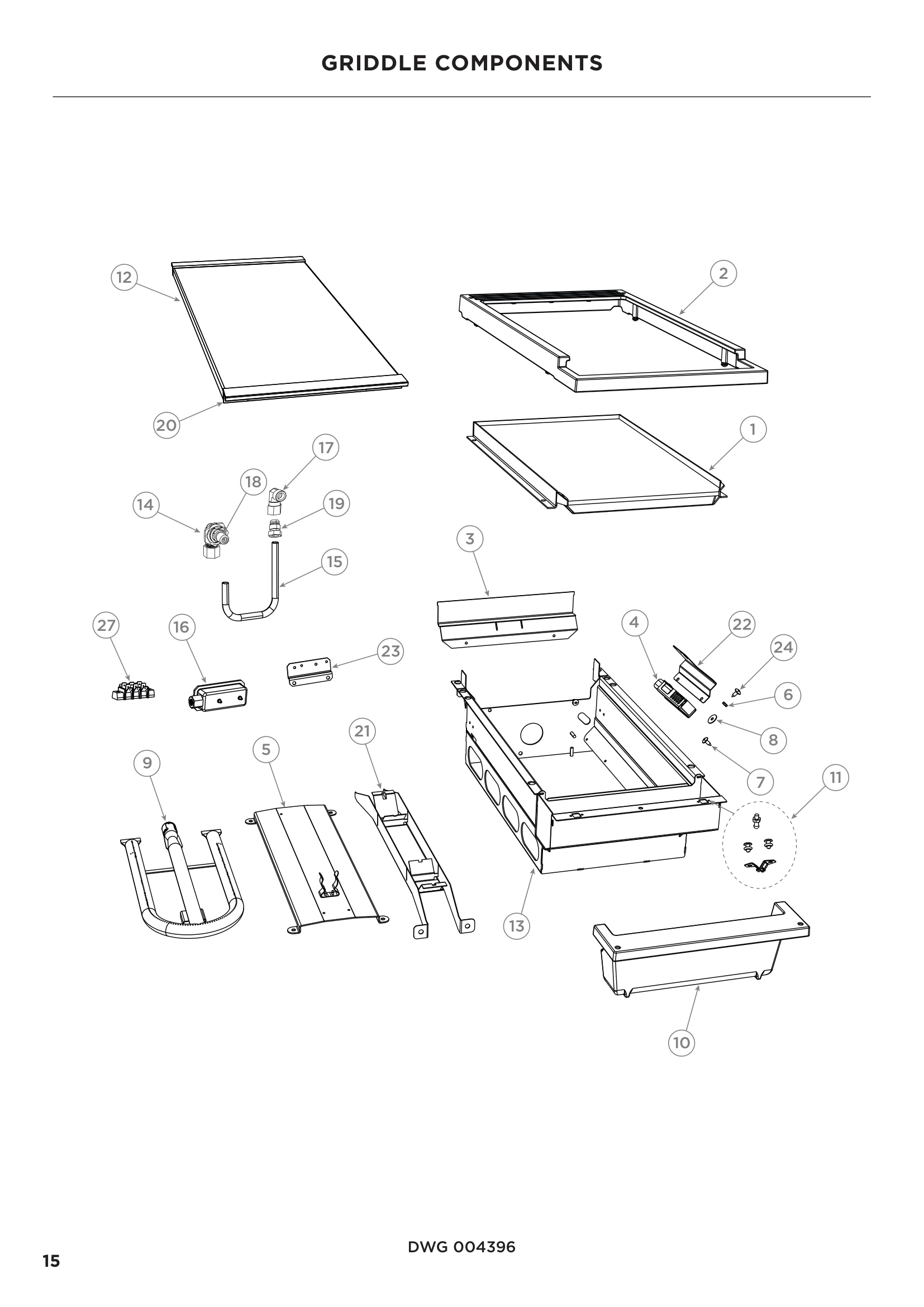 GRIDDLE COMPONENTS
