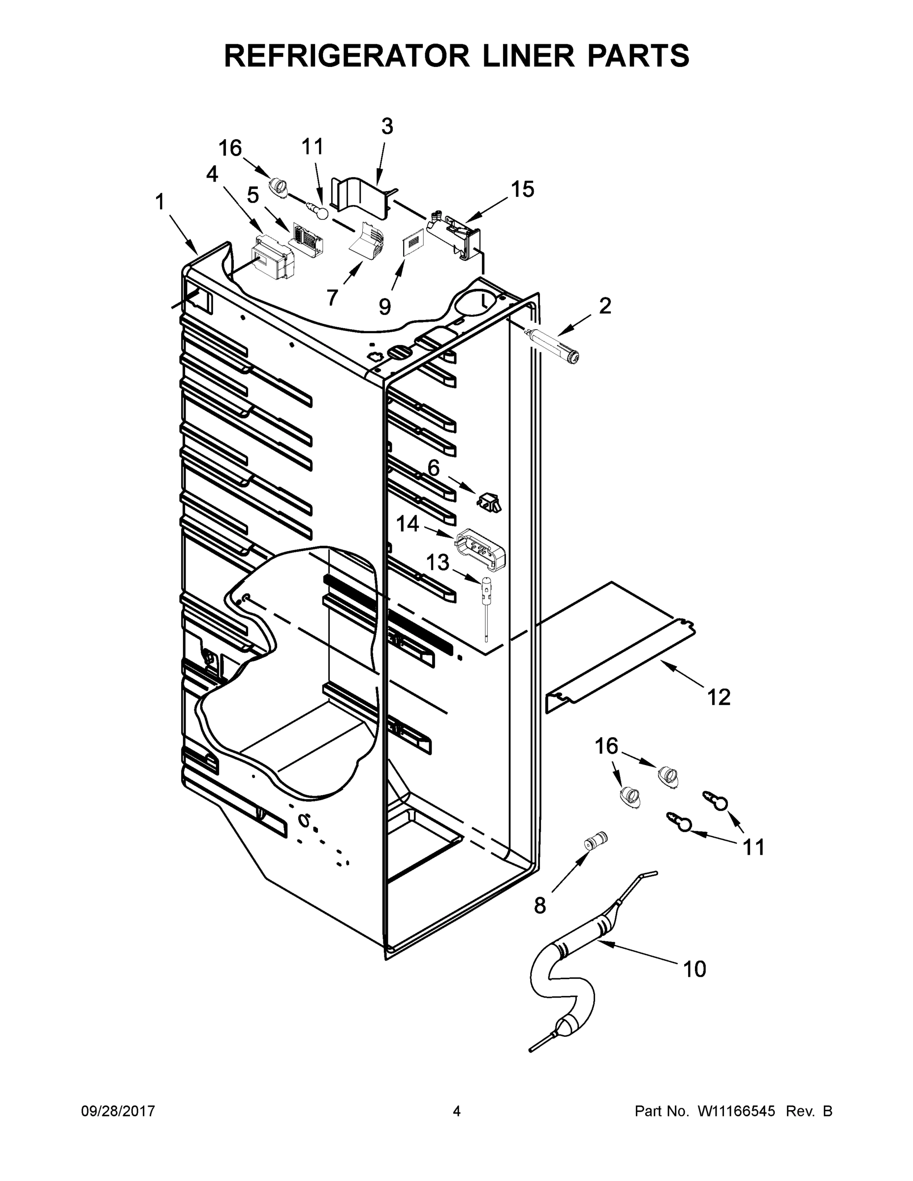 03 - REFRIGERATOR LINER PARTS
