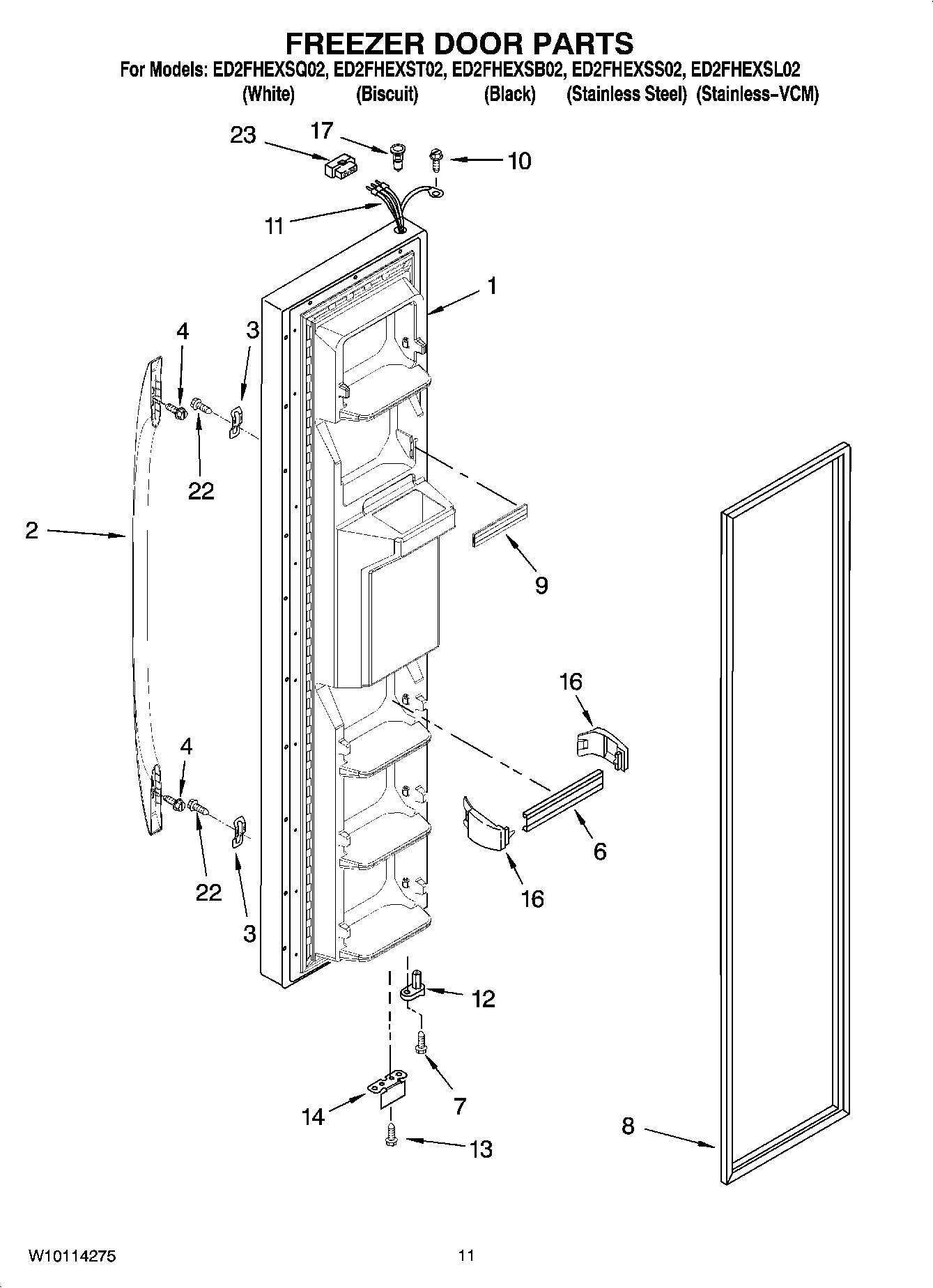 07 - FREEZER DOOR PARTS