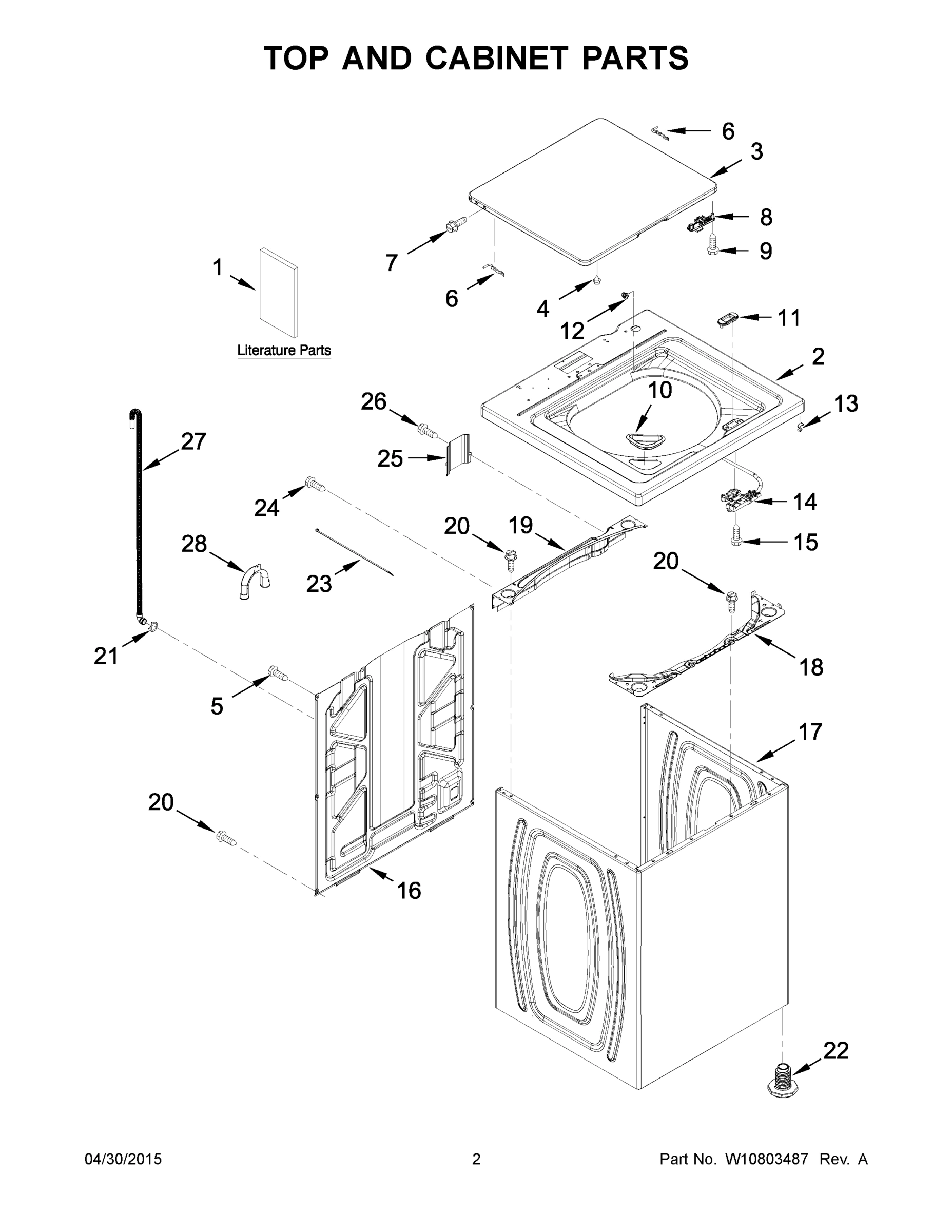 02 - TOP AND CABINET PARTS