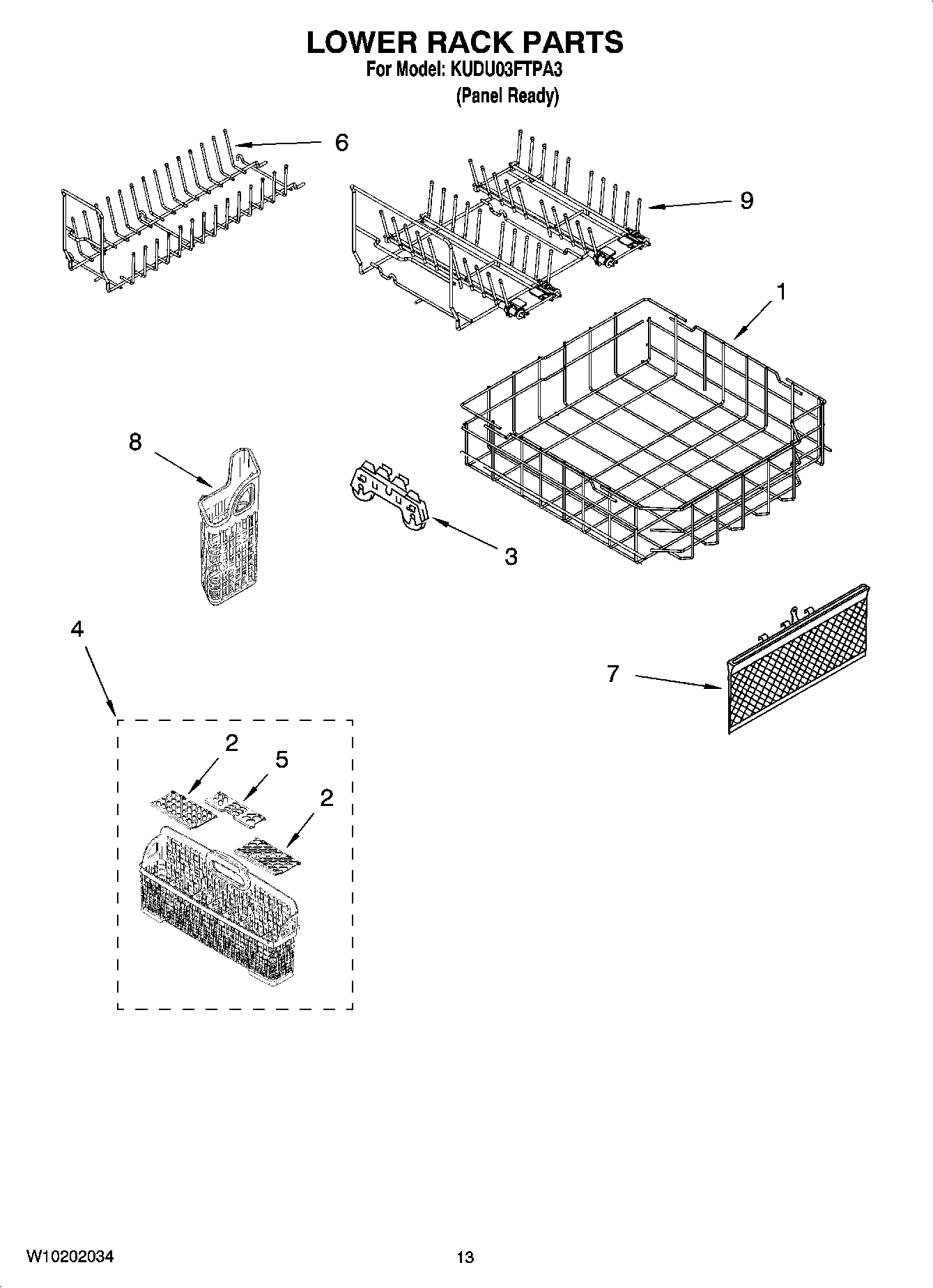 10 - LOWER RACK PARTS