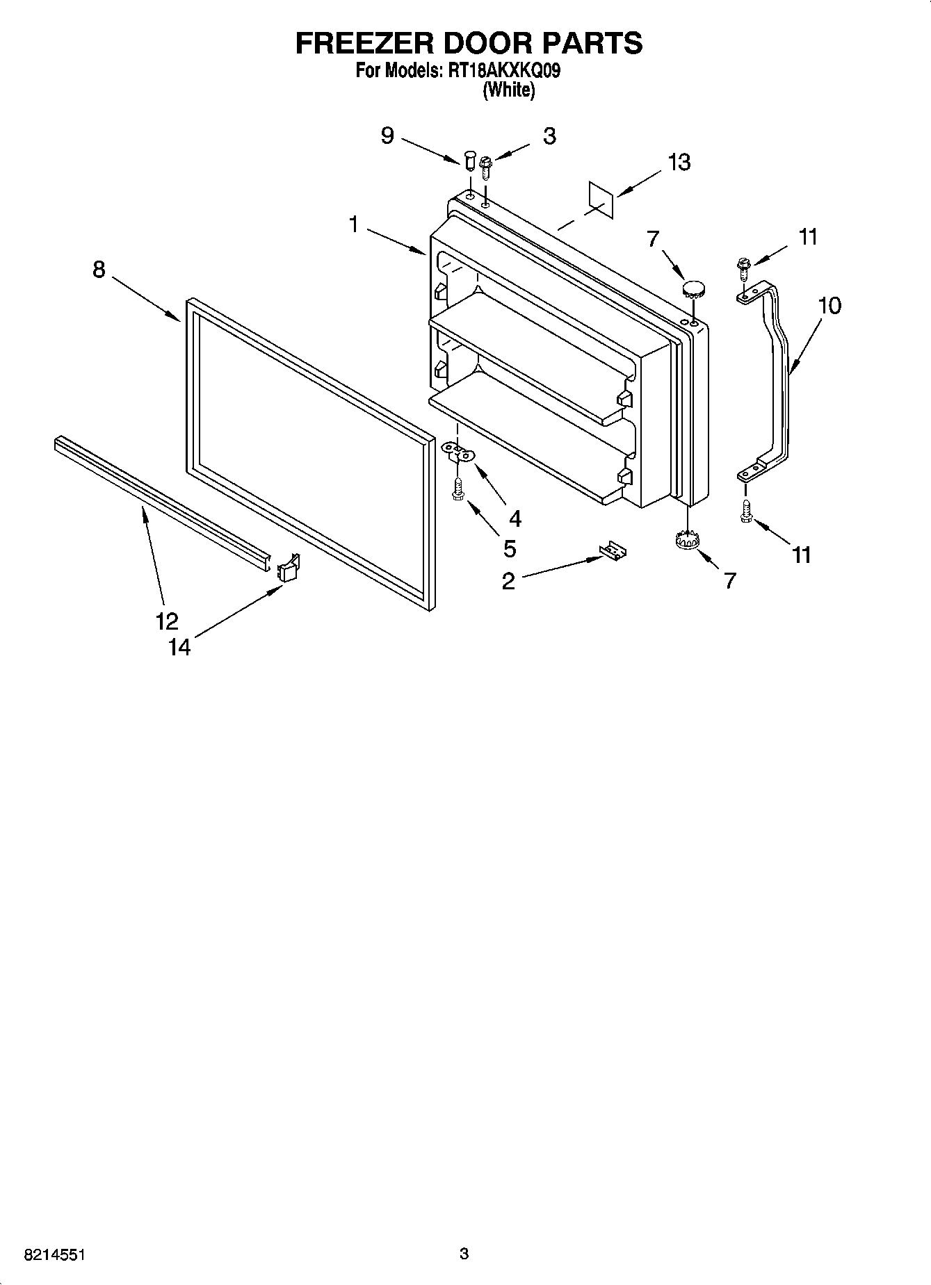 02 - FREEZER DOOR PARTS