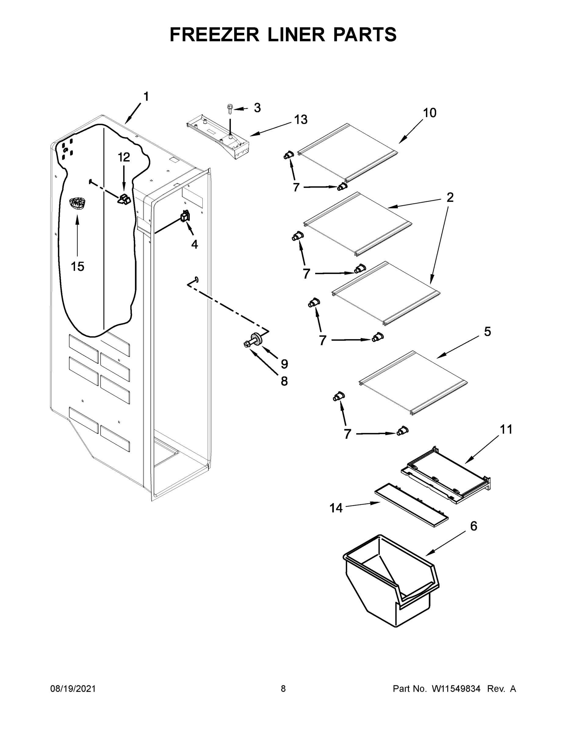 05 - FREEZER LINER PARTS