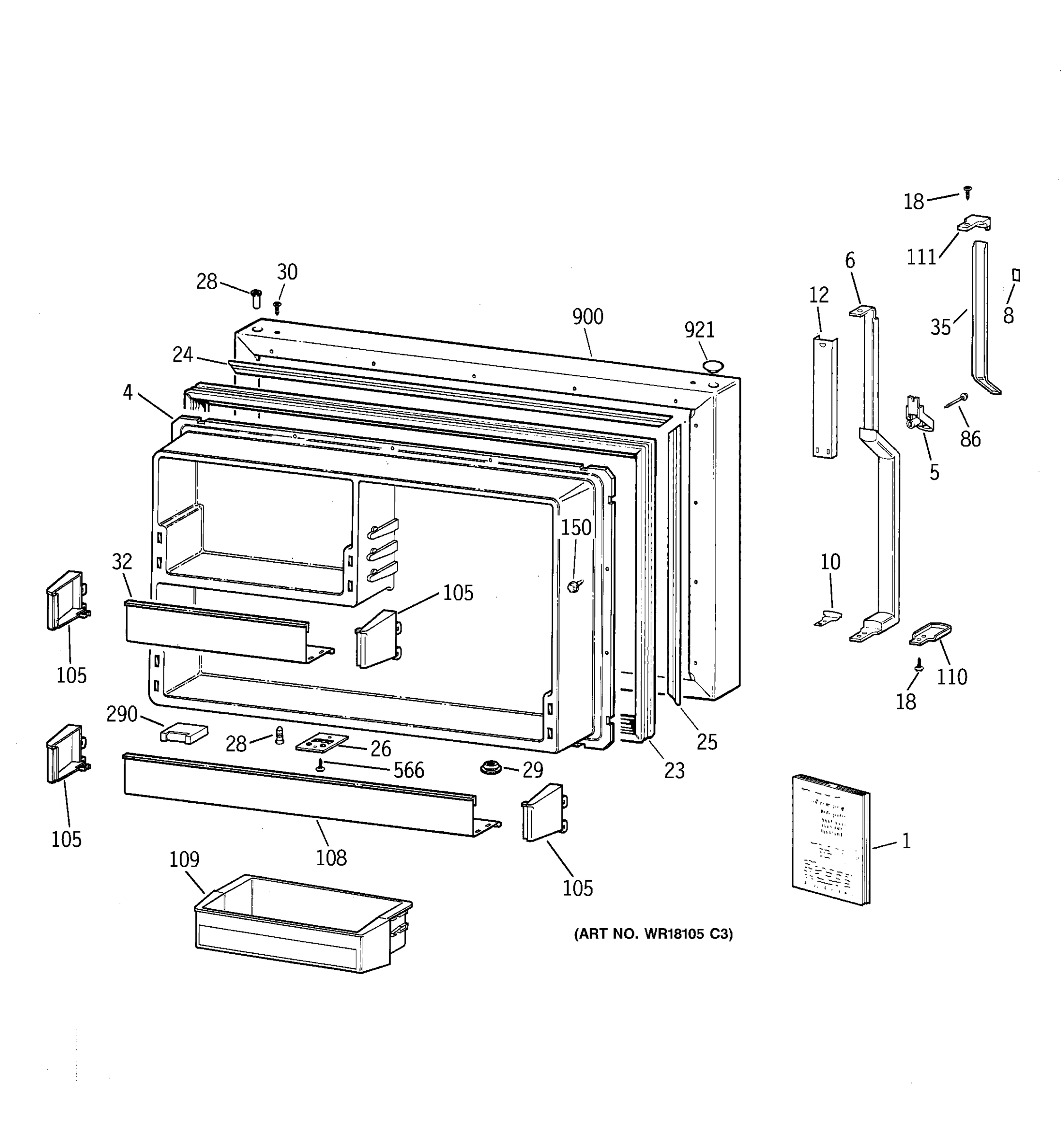 FREEZER DOOR