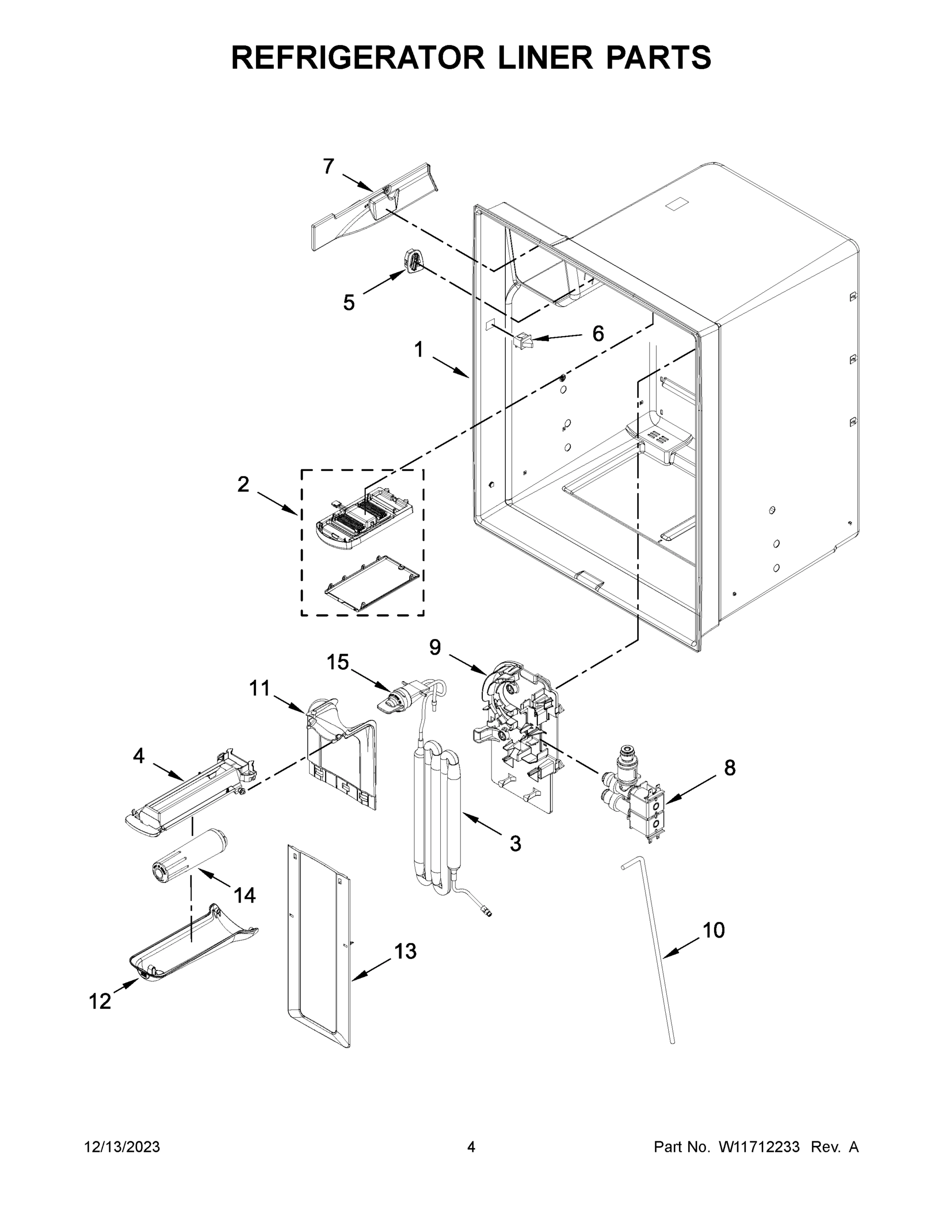 03 - REFRIGERATOR LINER PARTS