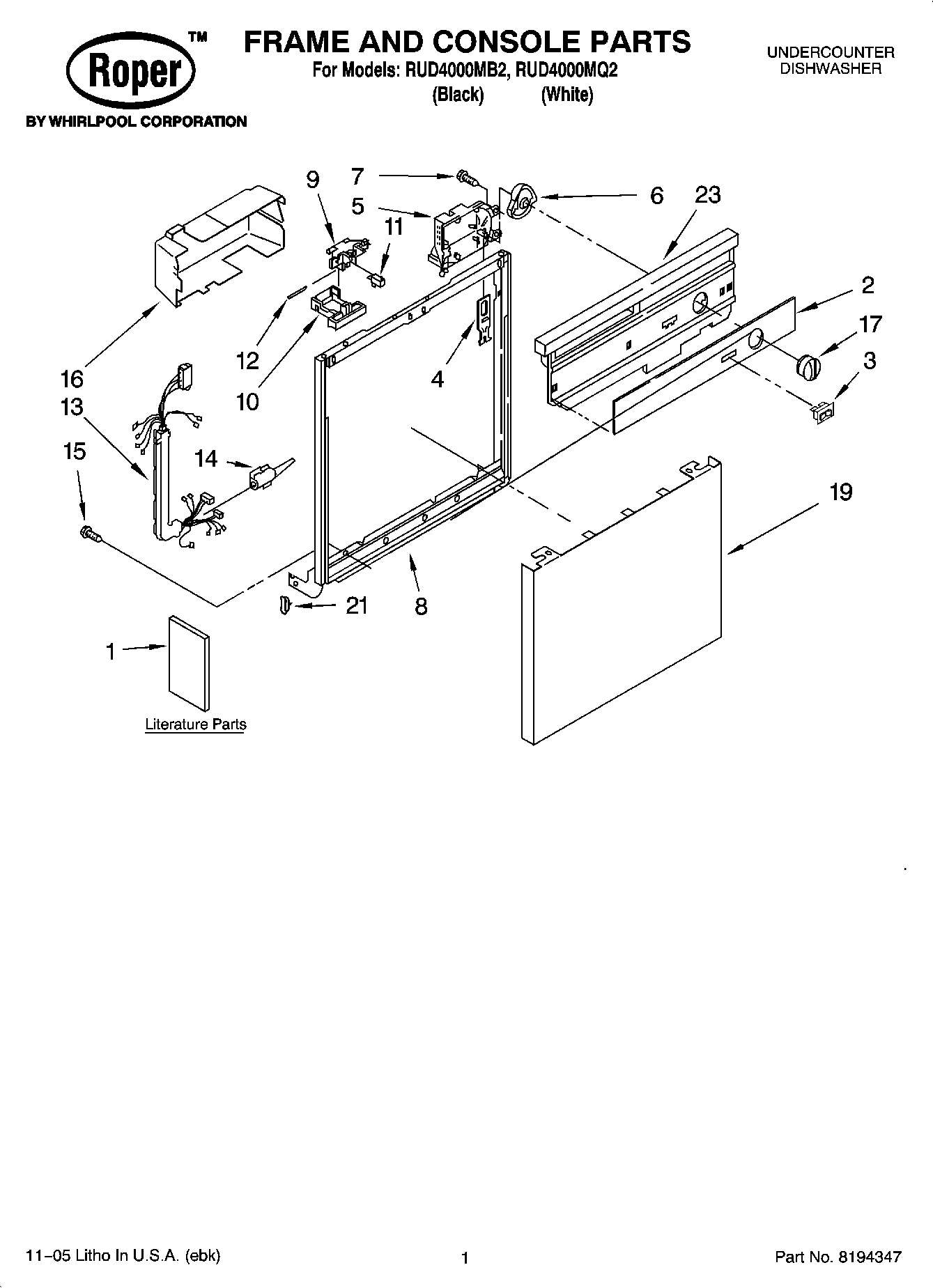 01 - FRAME AND CONSOLE PARTS