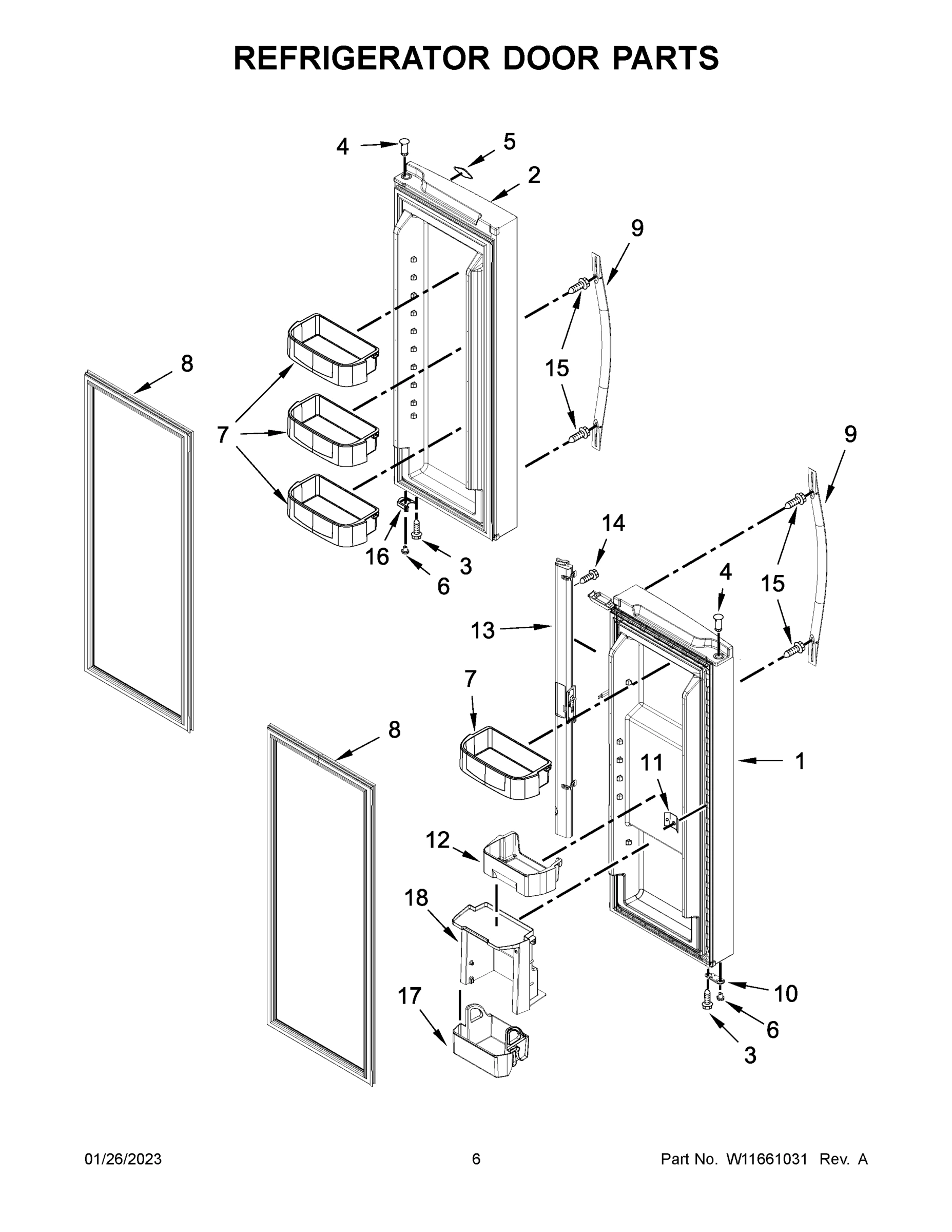 04 - REFRIGERATOR DOOR PARTS