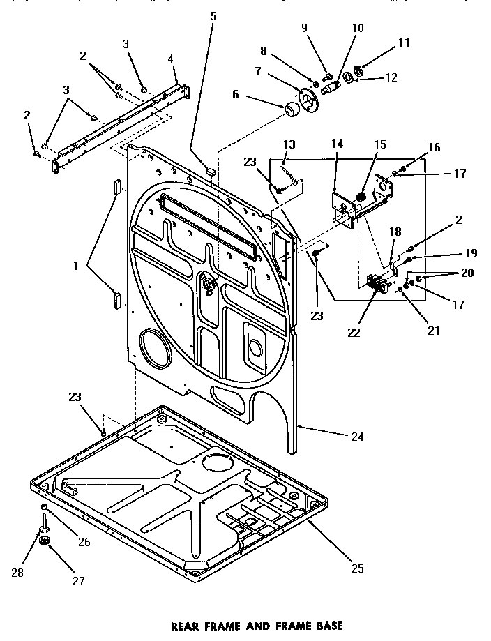 20 - REAR FRAME AND FRAME BASE