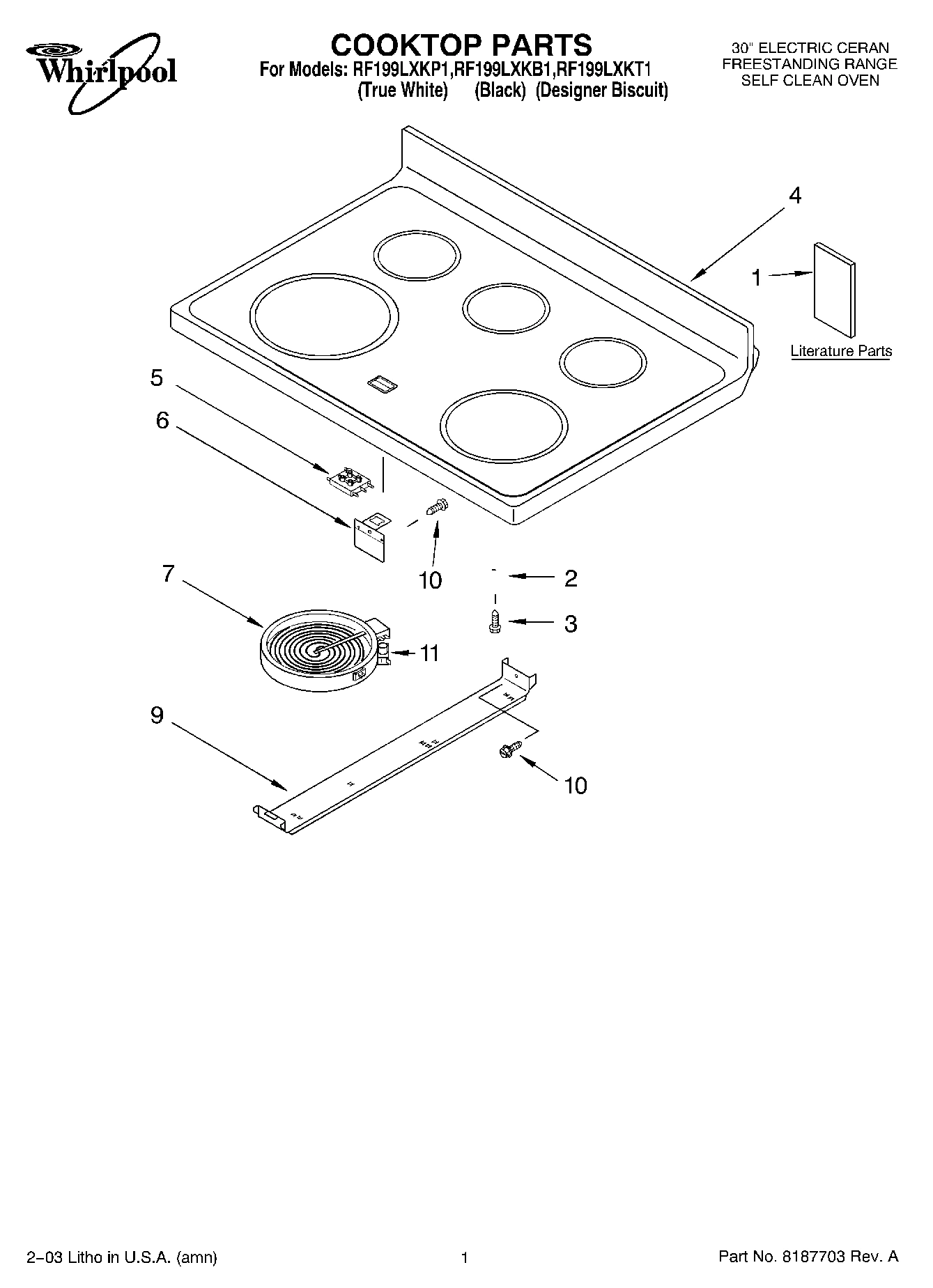 01 - COOKTOP PARTS