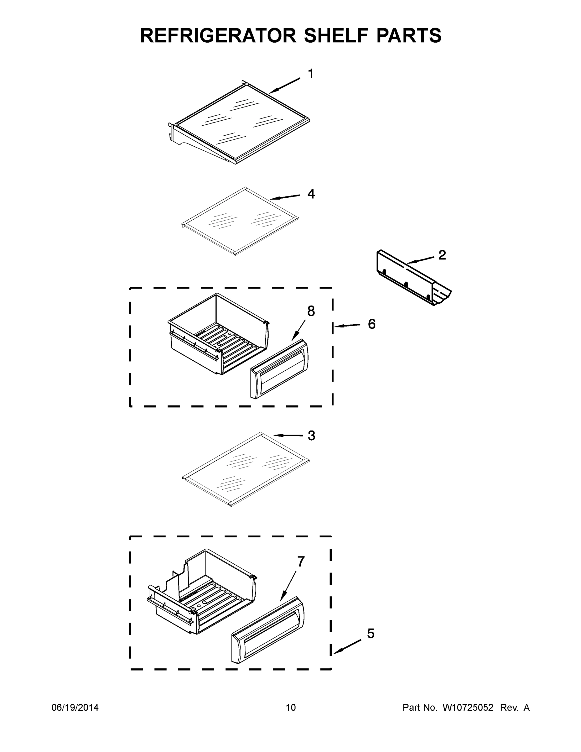 06 - REFRIGERATOR SHELF PARTS