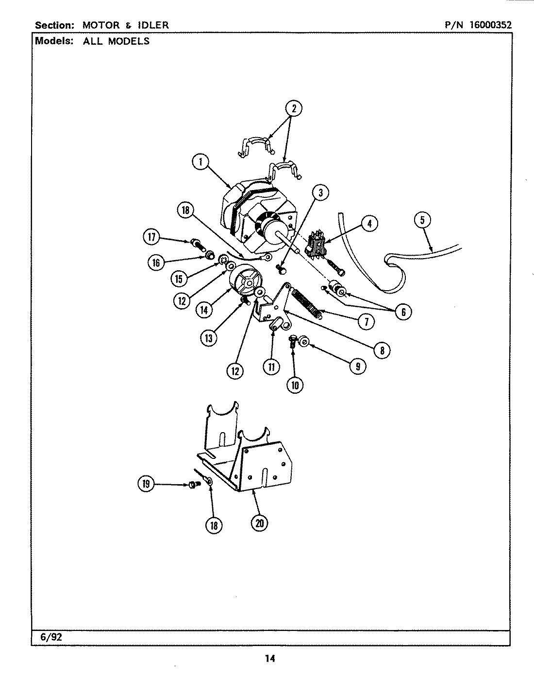 14 - MOTOR & IDLER
