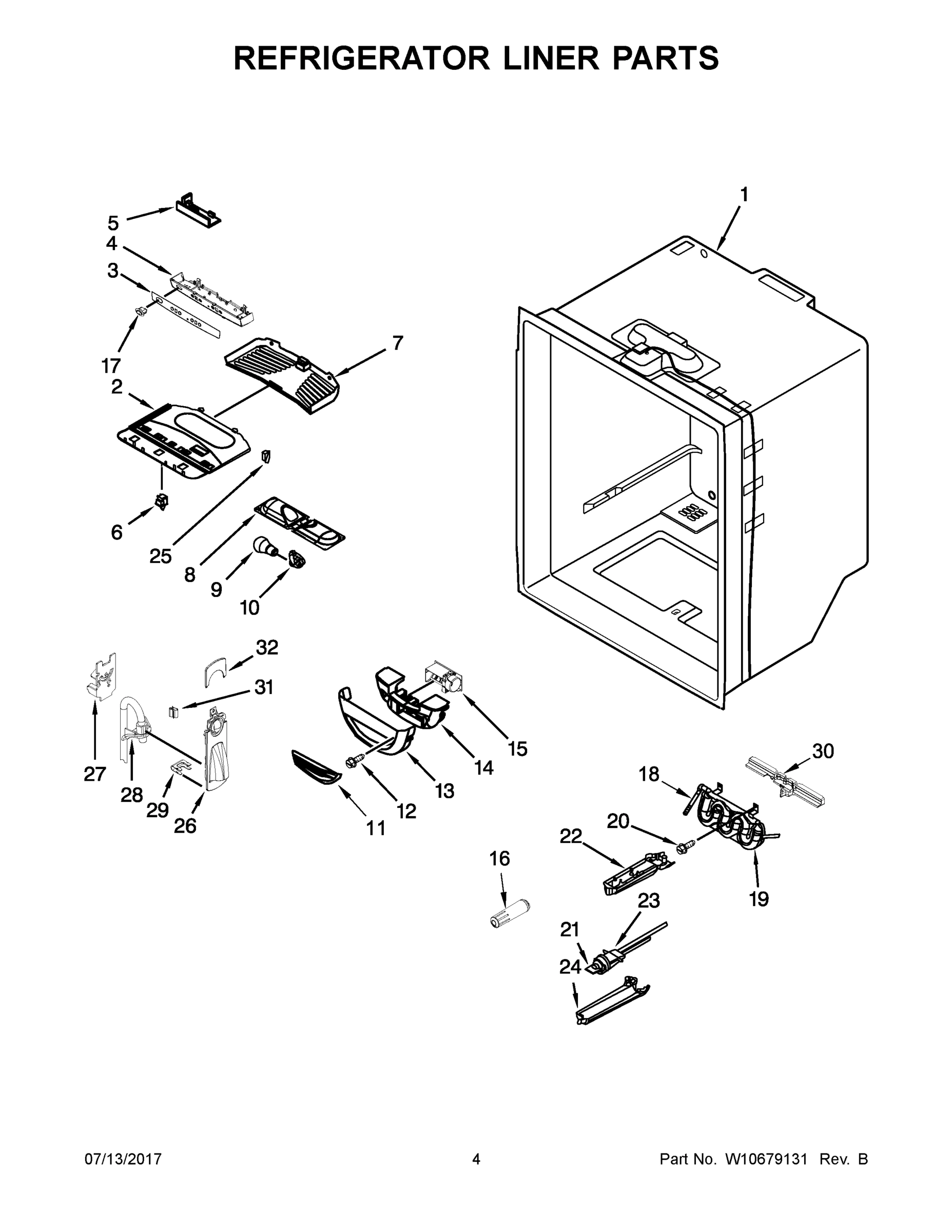 03 - REFRIGERATOR LINER PARTS