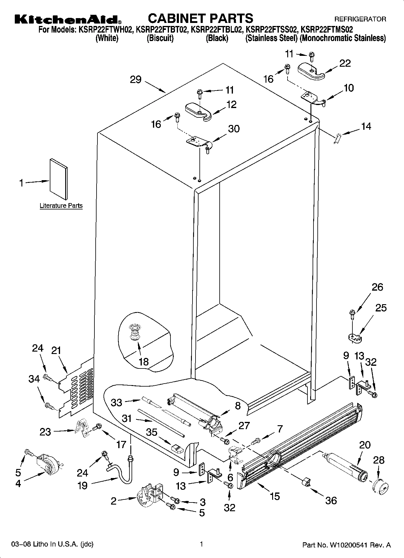 01 - CABINET PARTS