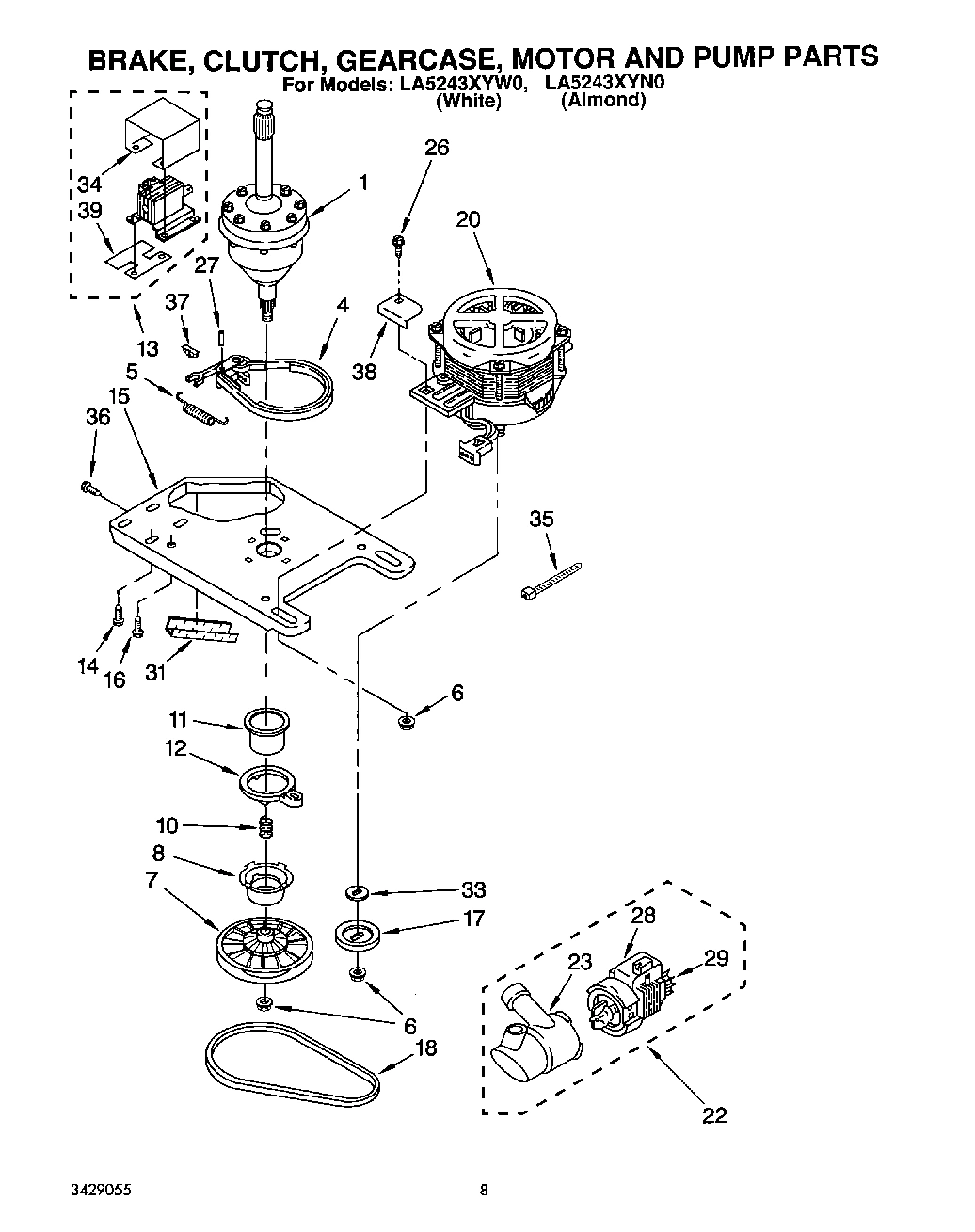 05 - BRAKE, CLUTCH, GEARCASE, MOTOR & PUMP