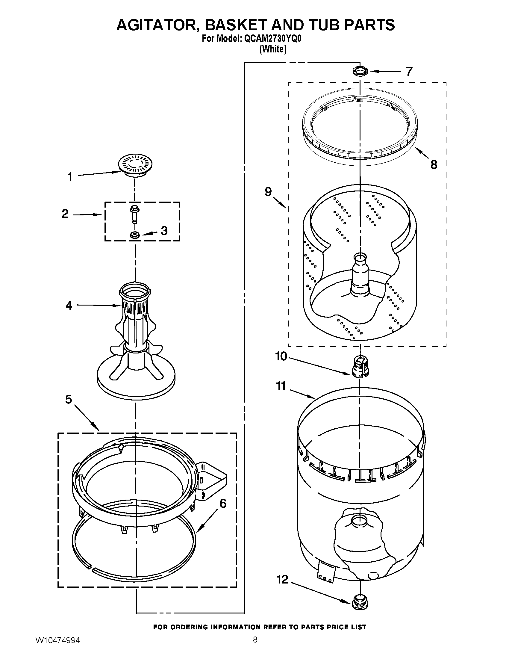 05 - AGITATOR, BASKET AND TUB PARTS