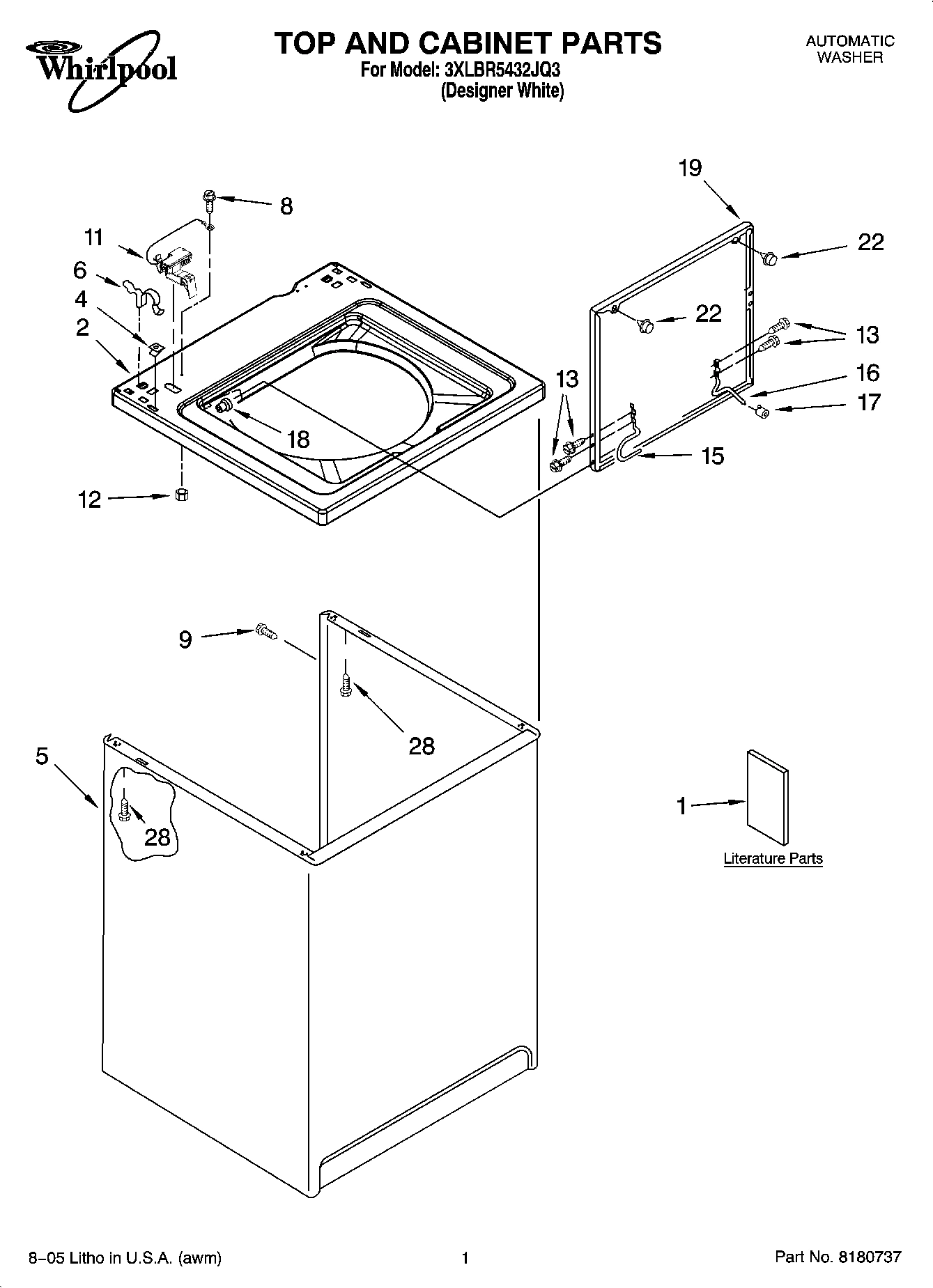 01 - TOP AND CABINET PARTS