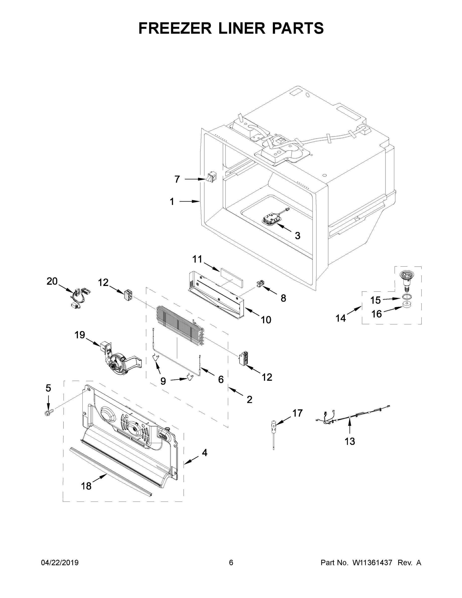 04 - FREEZER LINER PARTS