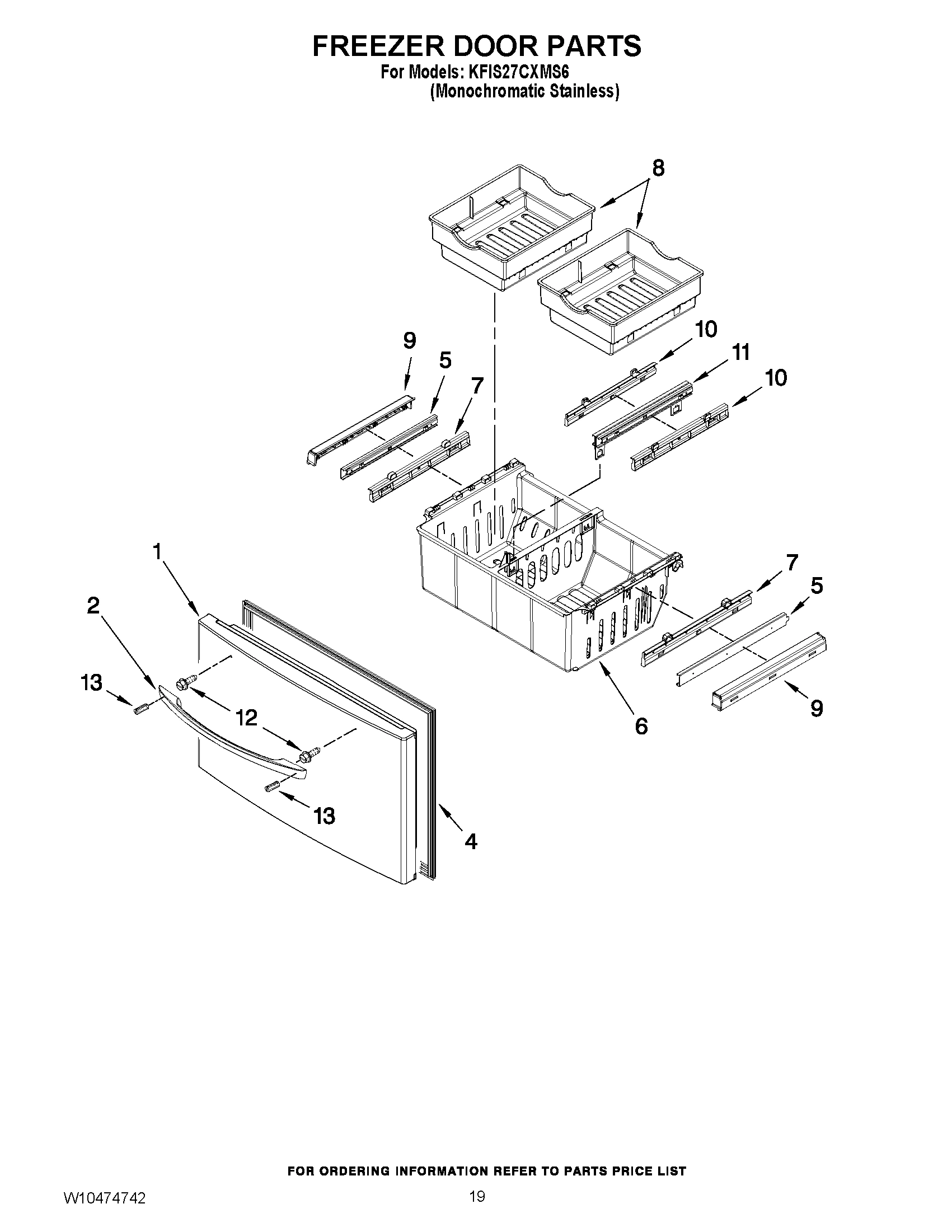 10 - FREEZER DOOR PARTS