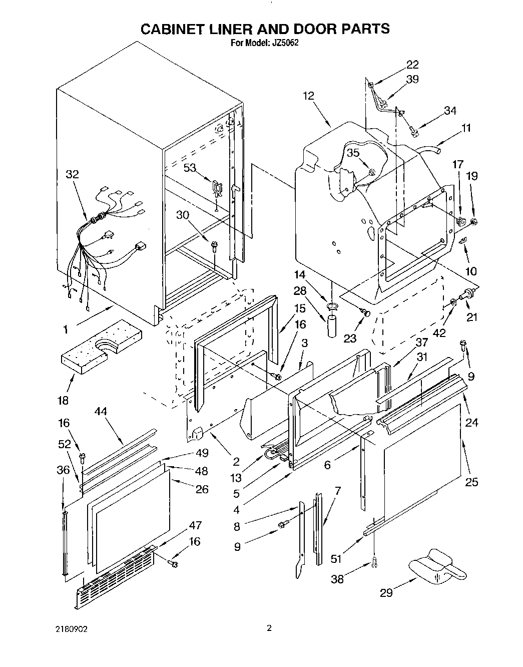 02 - CABINET LINER AND DOOR, LITERATURE