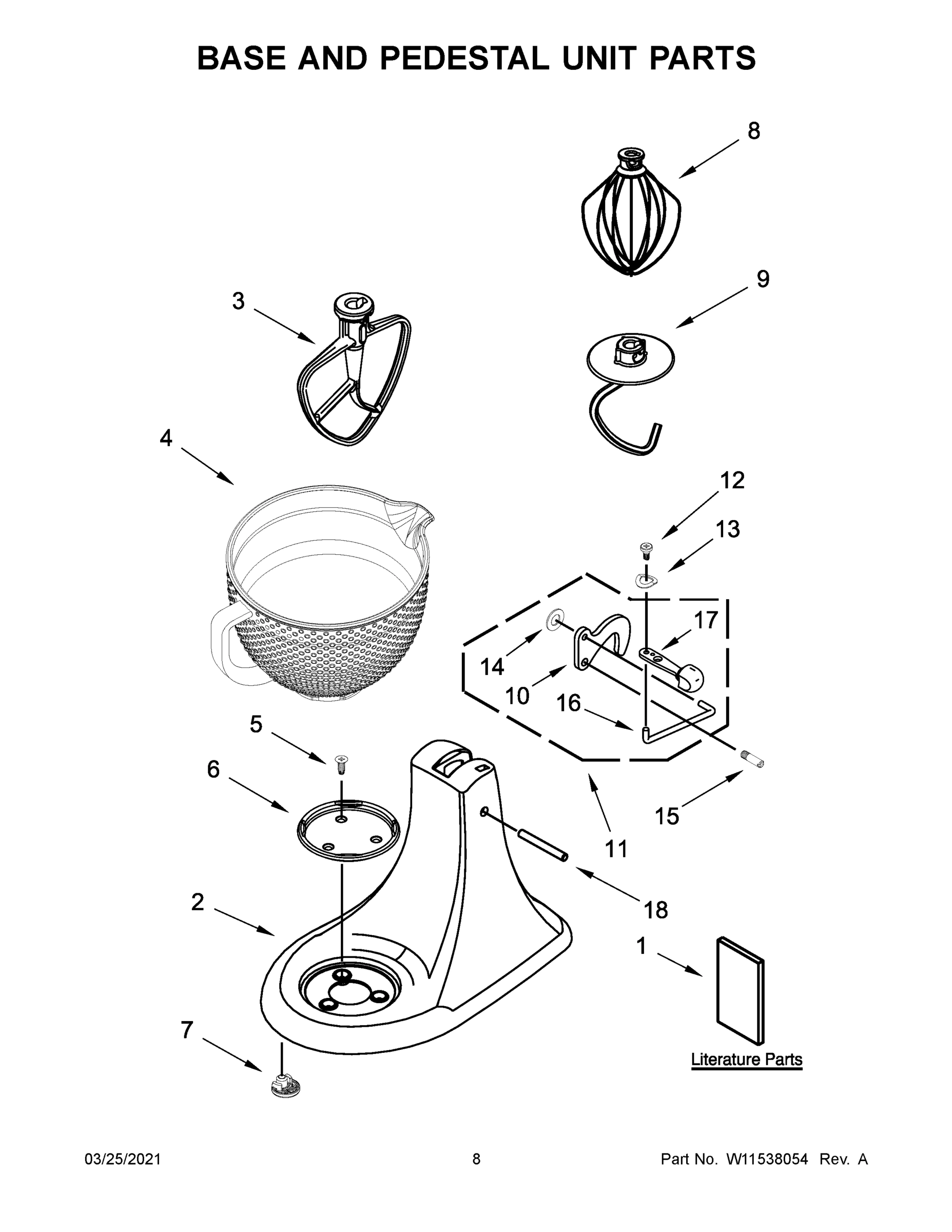 05 - BASE AND PEDESTAL UNIT PARTS