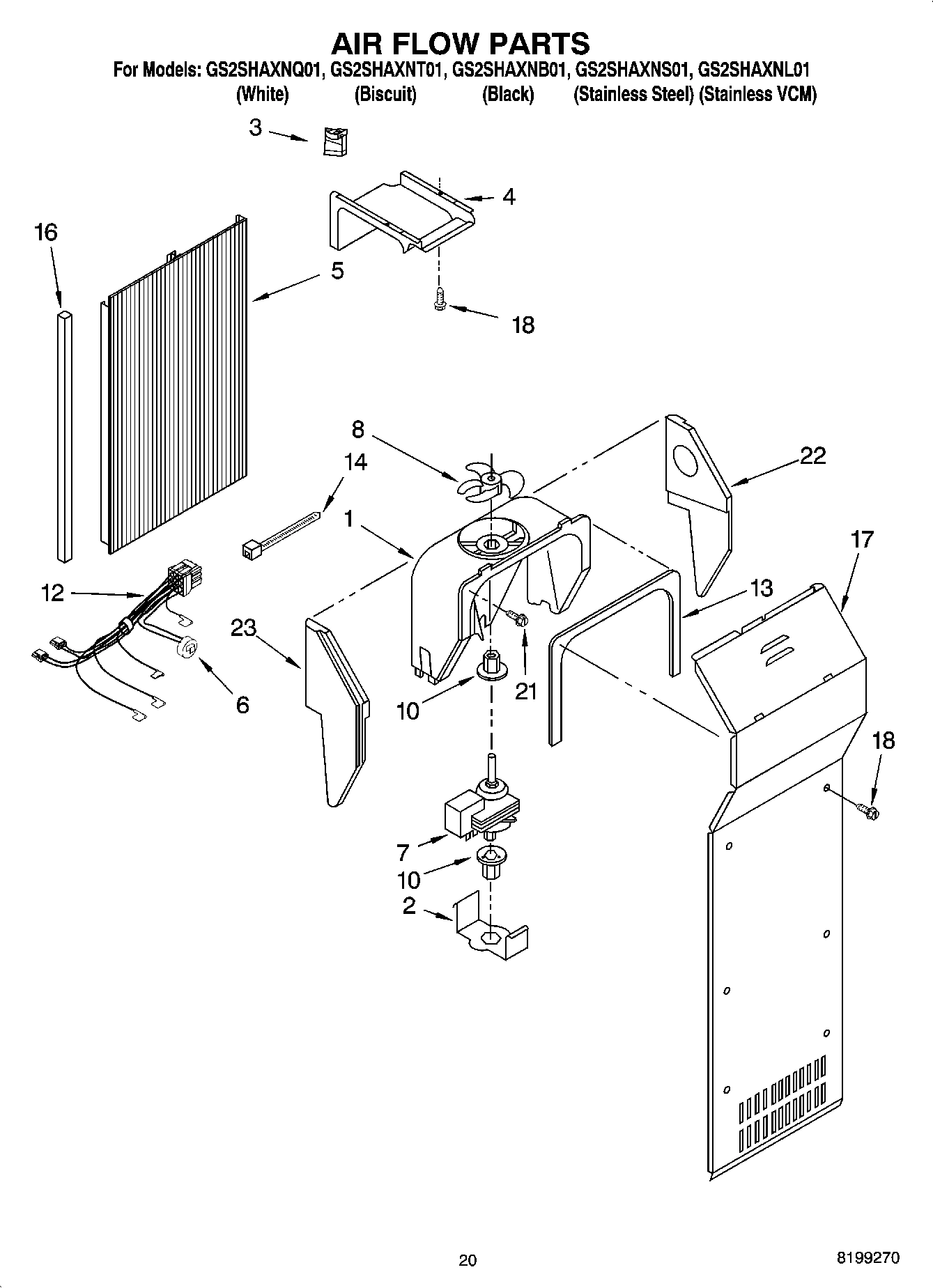12 - AIR FLOW PARTS, OPTIONAL PARTS