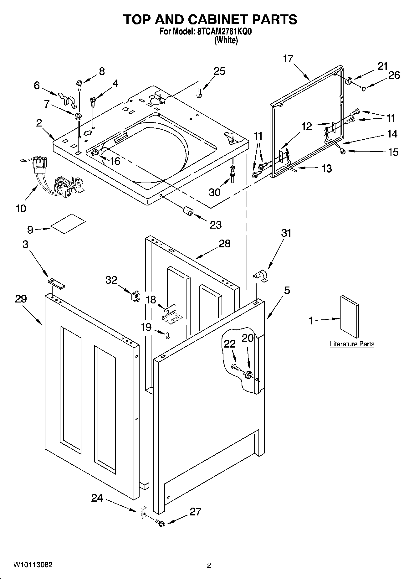 01 - TOP AND CABINET PARTS