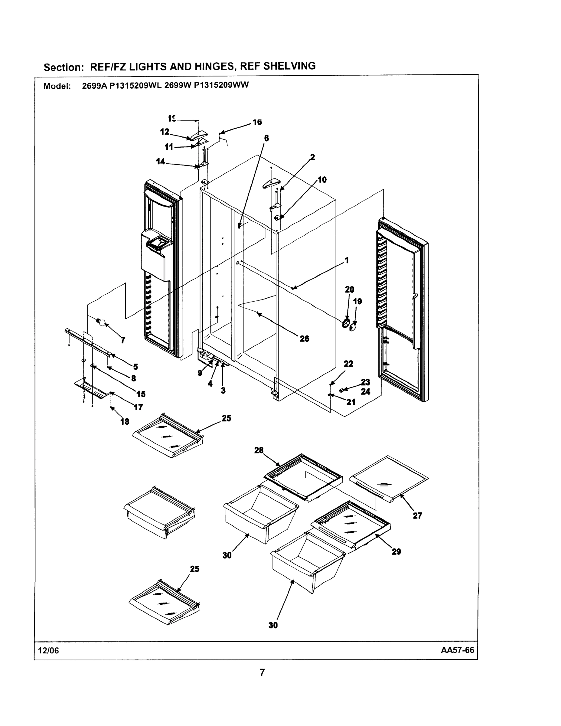 04 - LIGHTS / HINGES / REF SHELVING
