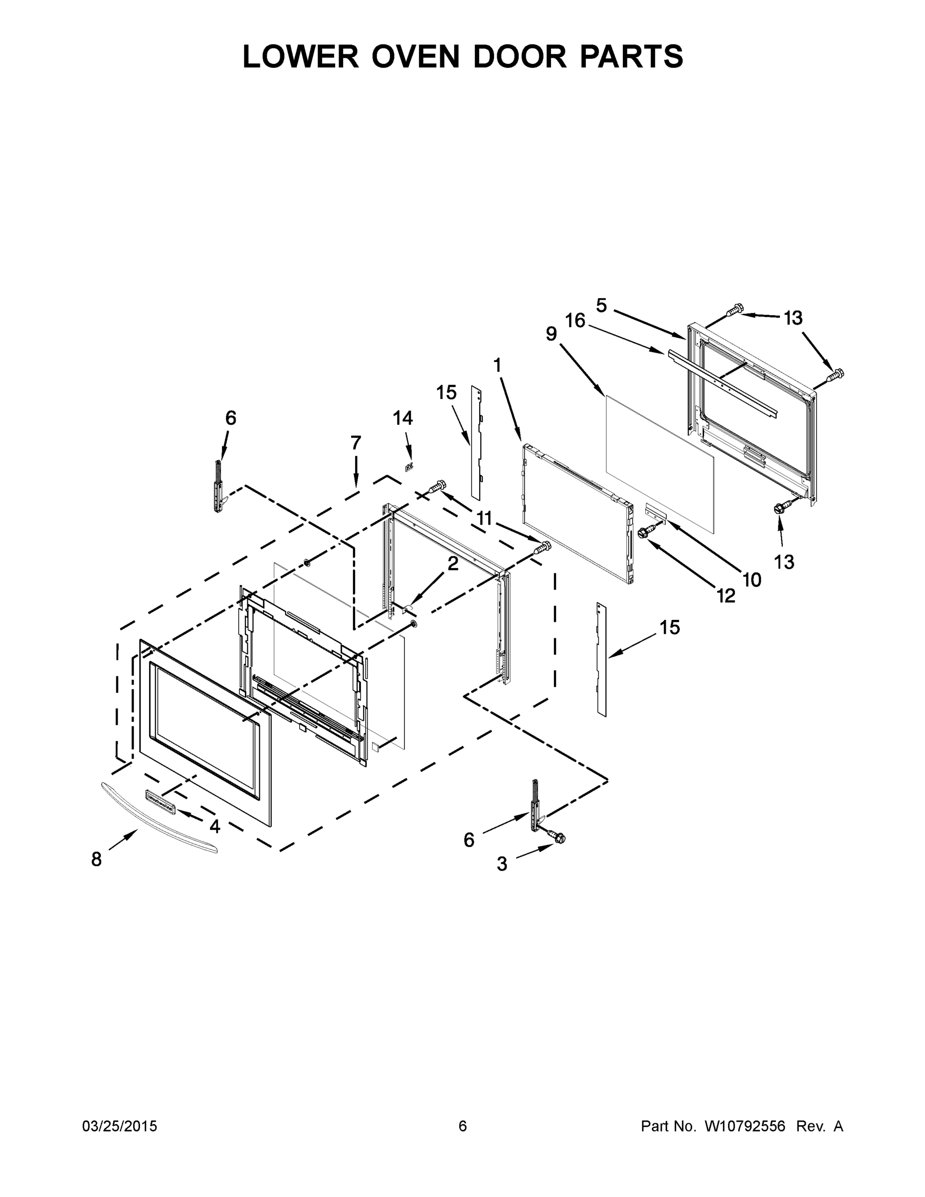 04 - LOWER OVEN DOOR PARTS