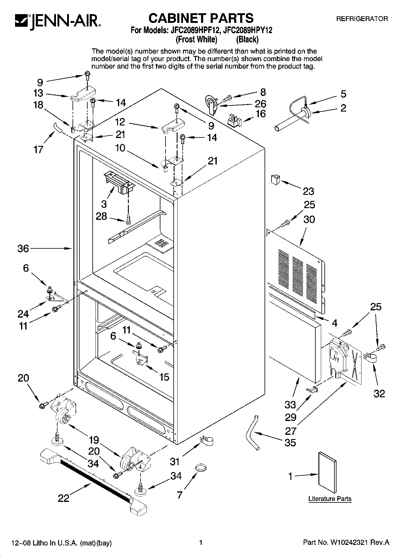 01 - CABINET PARTS