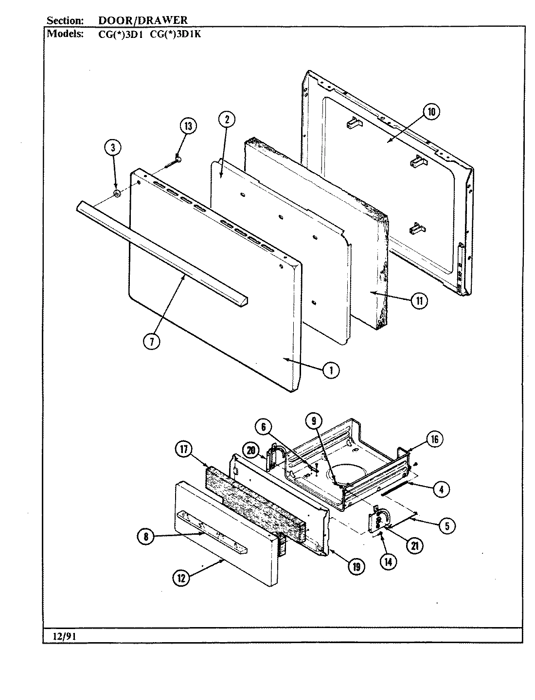 02 - DOOR/DRAWER (CGx3D1, CGx3D1K)