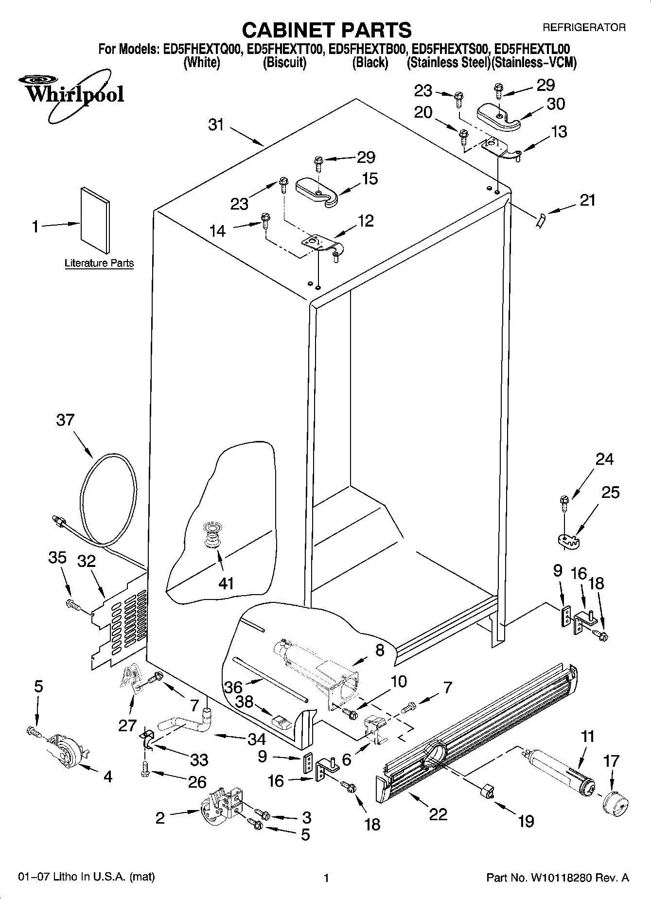 01 - CABINET PARTS