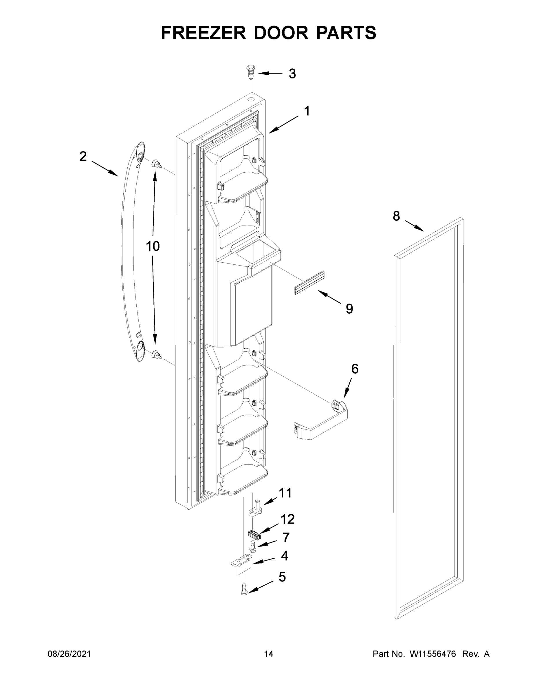 08 - FREEZER DOOR PARTS