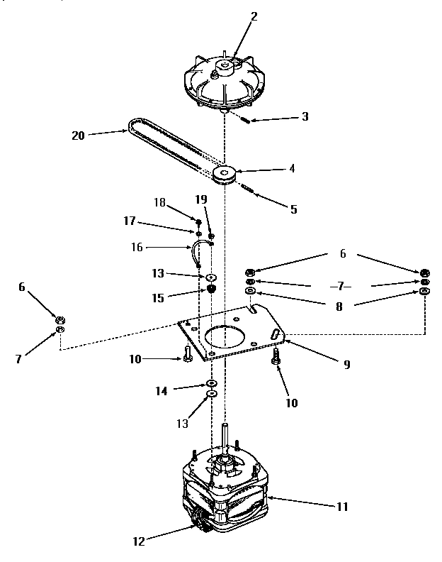 15 - MOTOR, FLUID DRIVE AND PUMP BELT