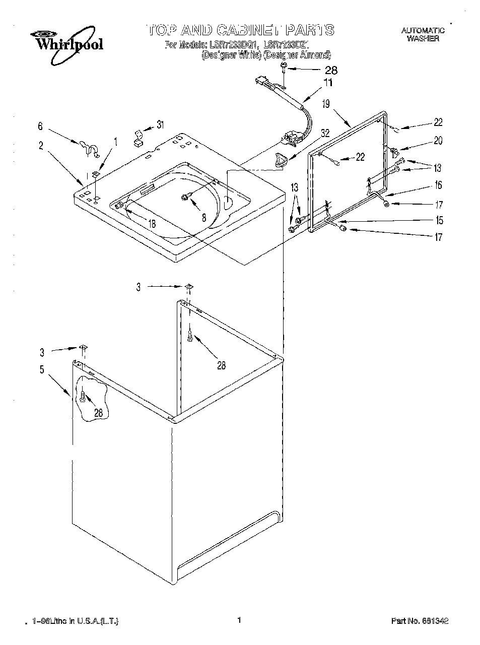 01 - TOP AND CABINET, LIT/OPTIONAL