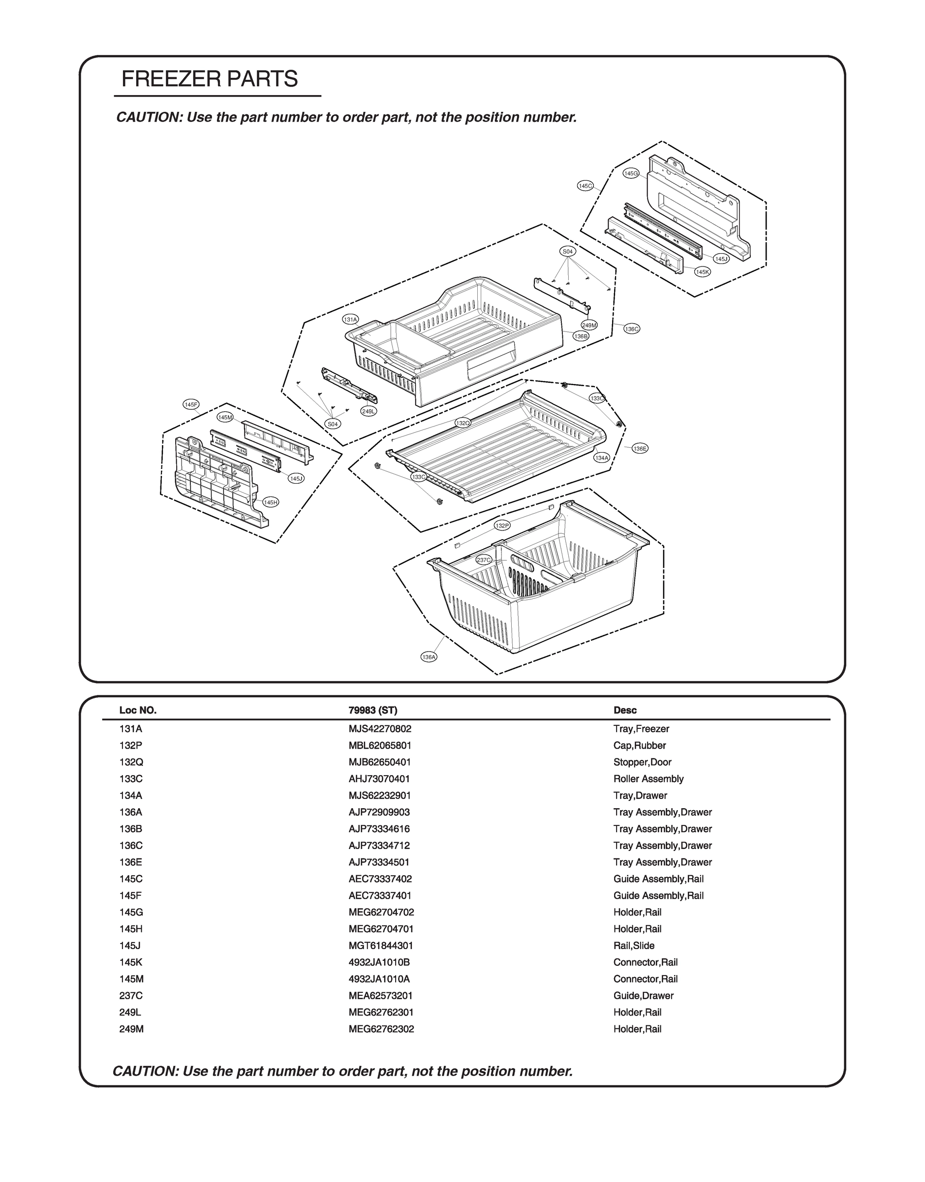 FREEZER PARTS
