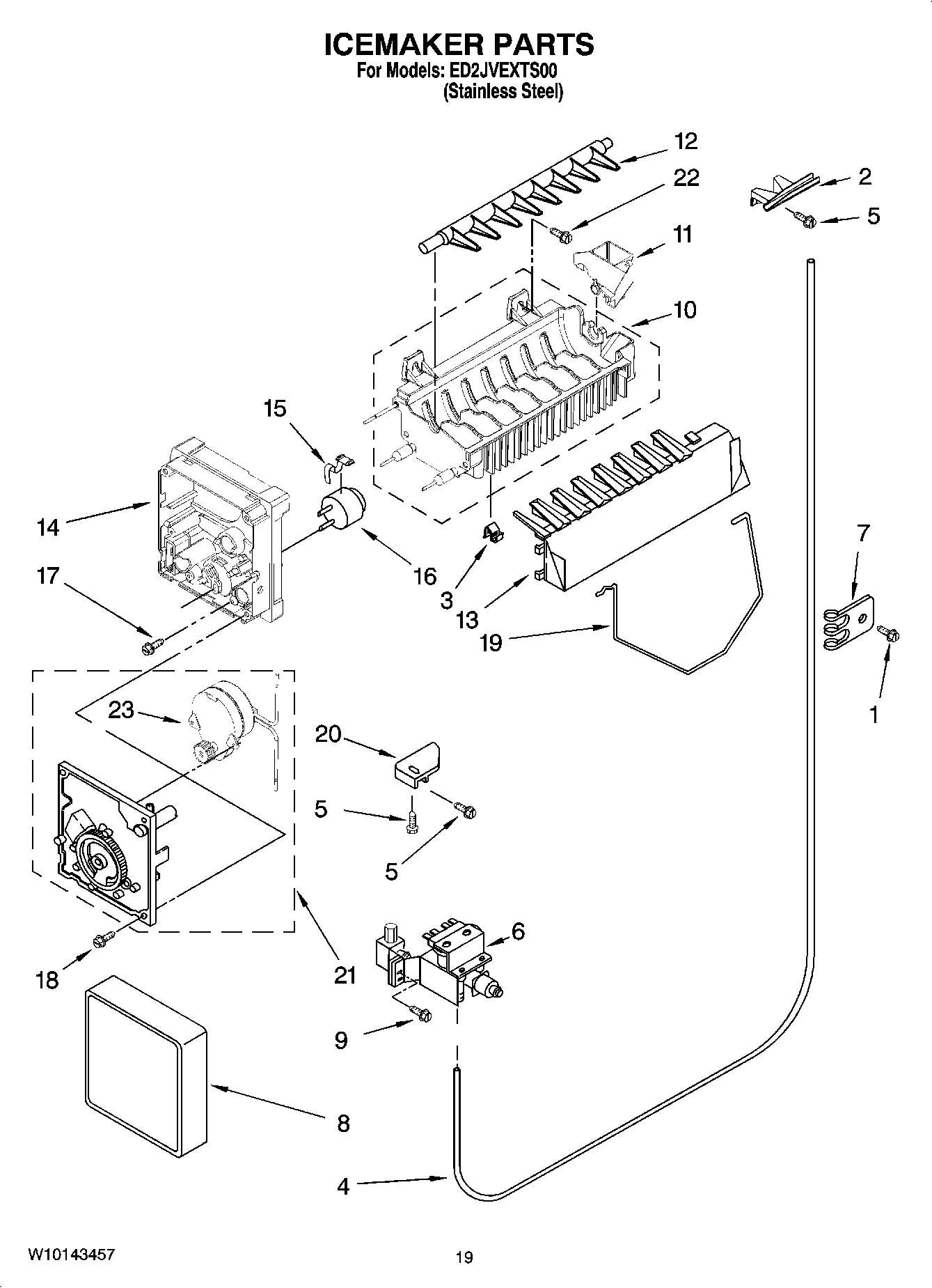 12 - ICEMAKER PARTS, OPTIONAL PARTS (NOT INCLUDED)