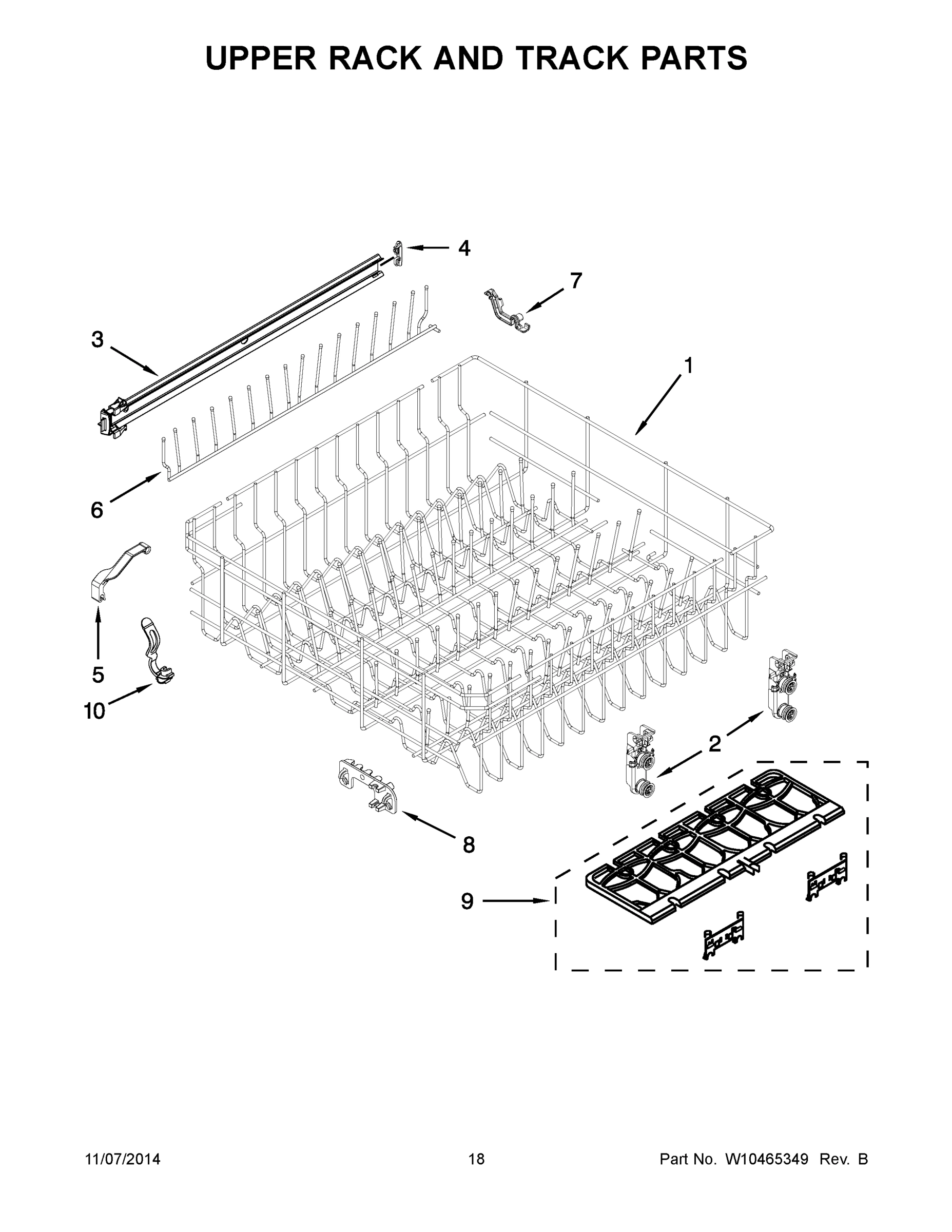 10 - UPPER RACK AND TRACK PARTS