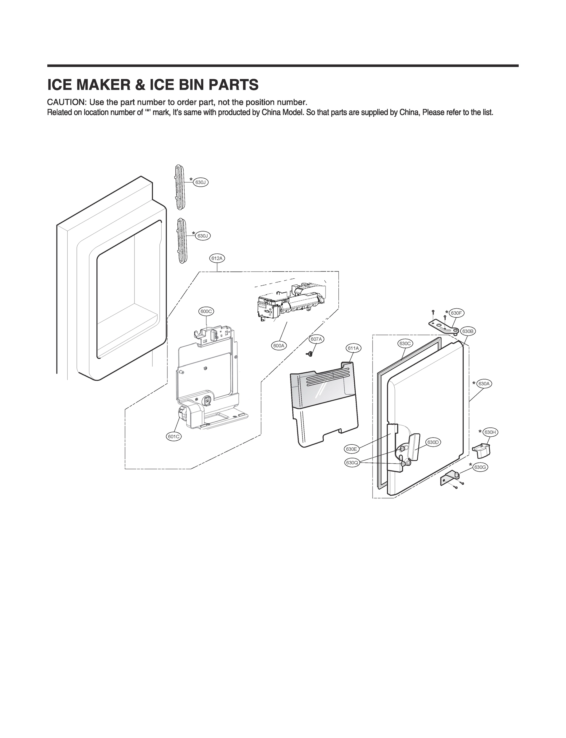 ICE MAKER & ICE BIN PARTS