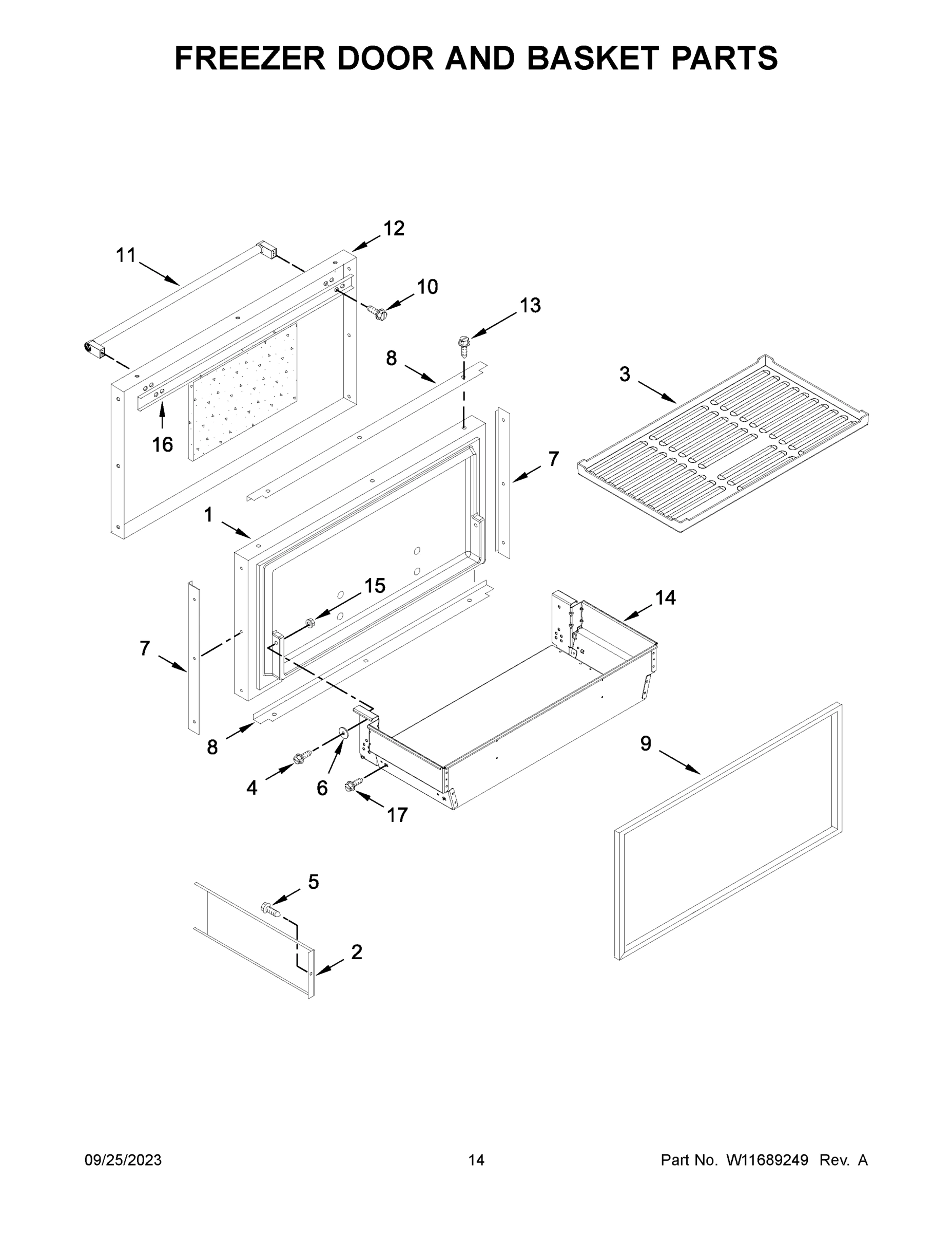 08 - FREEZER DOOR AND BASKET PARTS