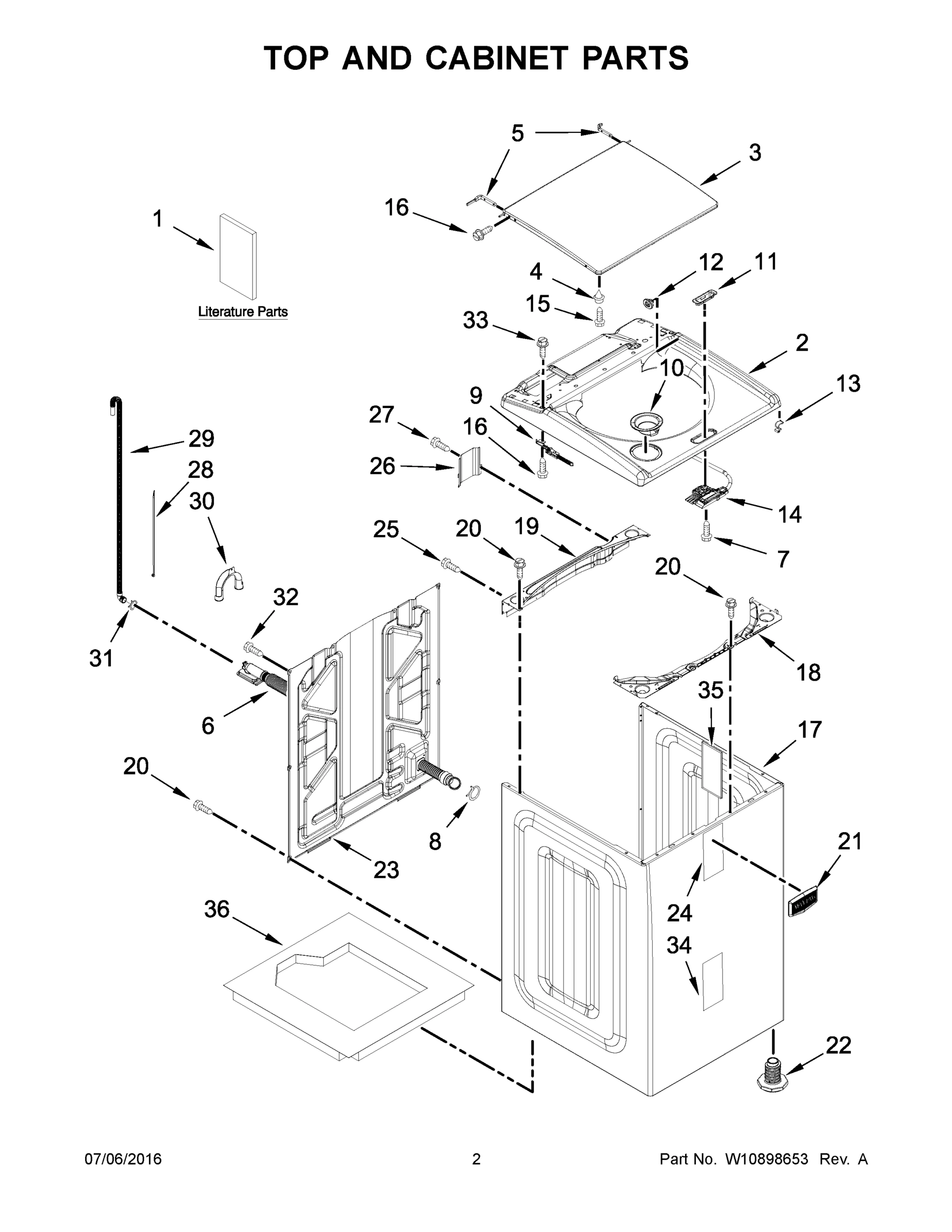 02 - TOP AND CABINET PARTS