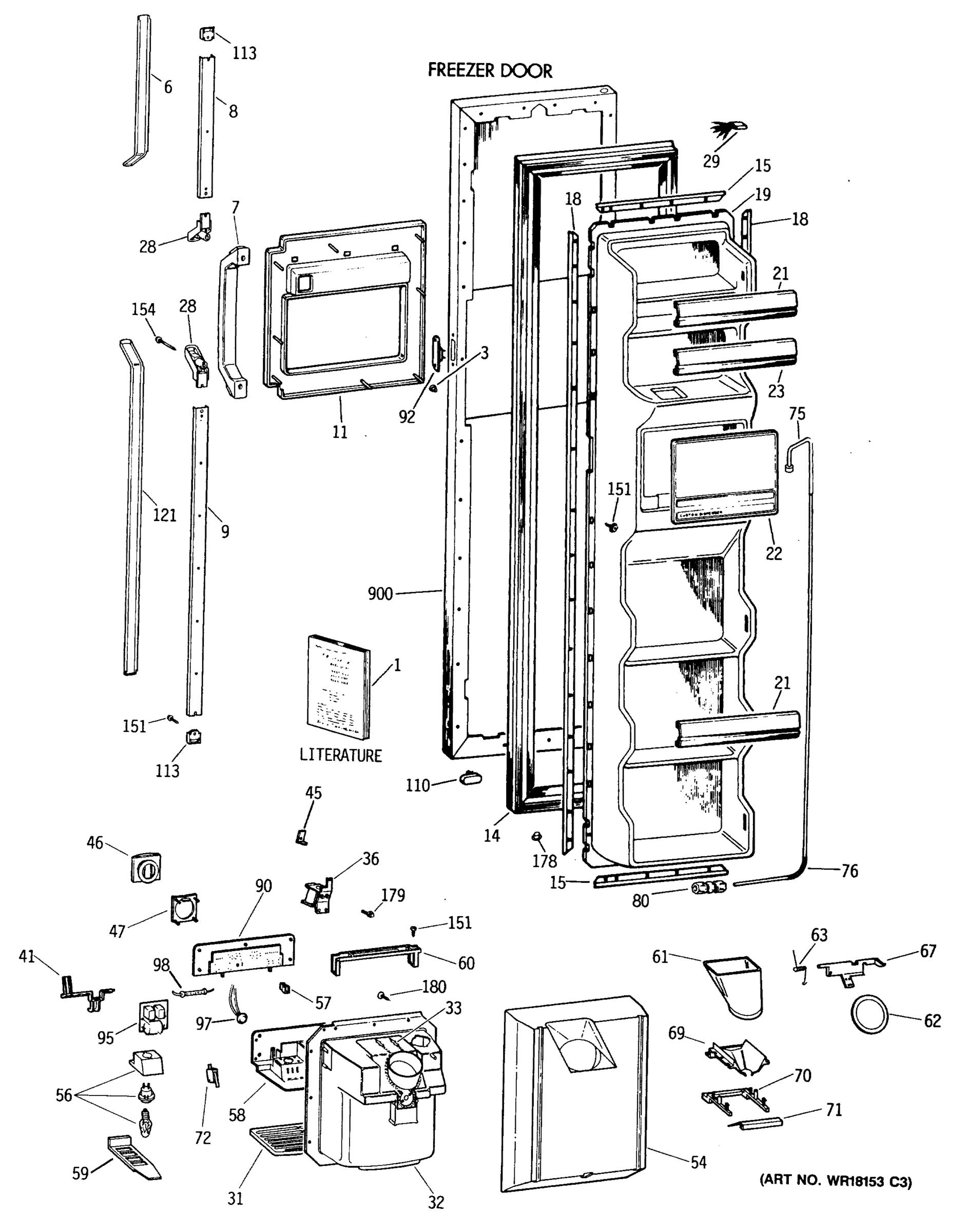 FREEZER DOOR