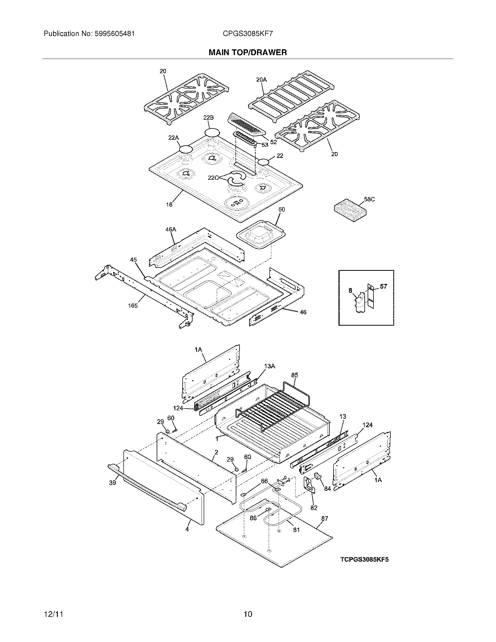 09 - MAIN TOP/DRAWER