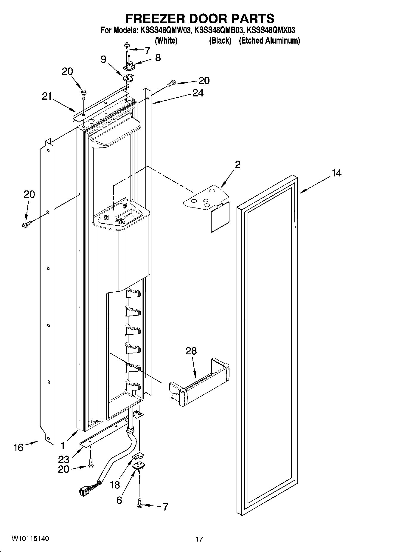 11 - FREEZER DOOR PARTS