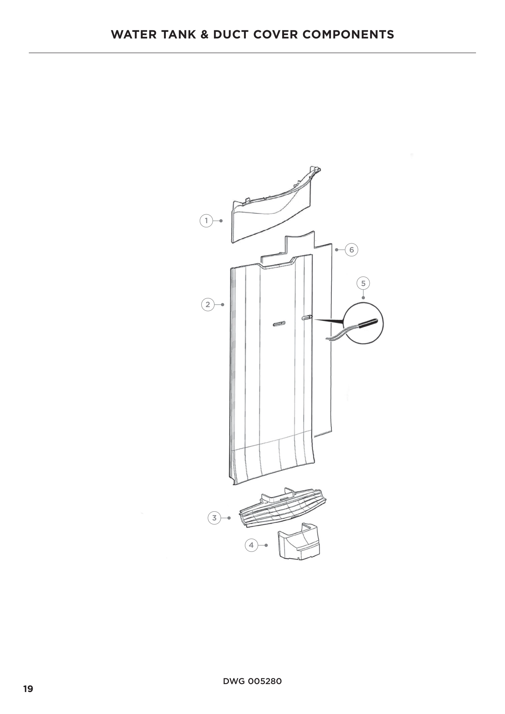 WATER TANK & DUCT COVER COMPONENTS
