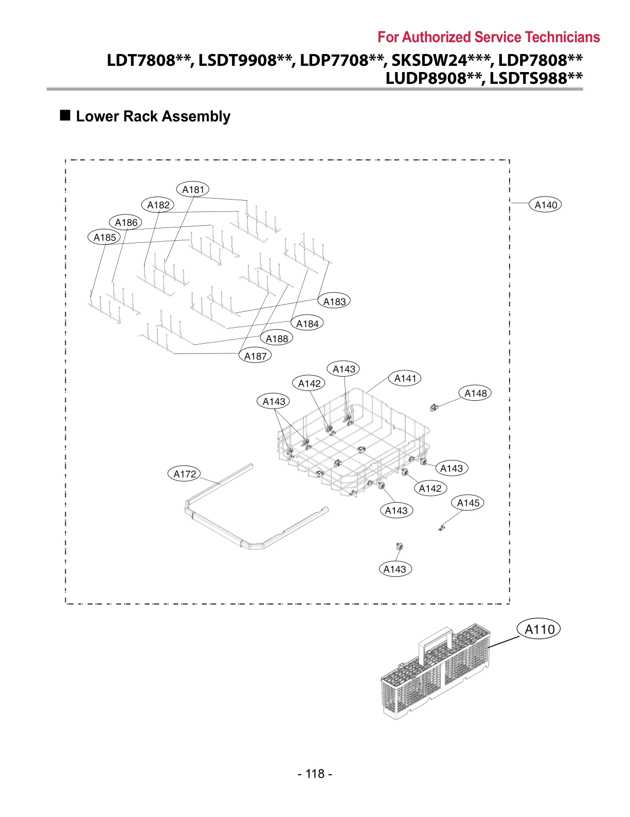 LOWER RACK ASSEMBLY