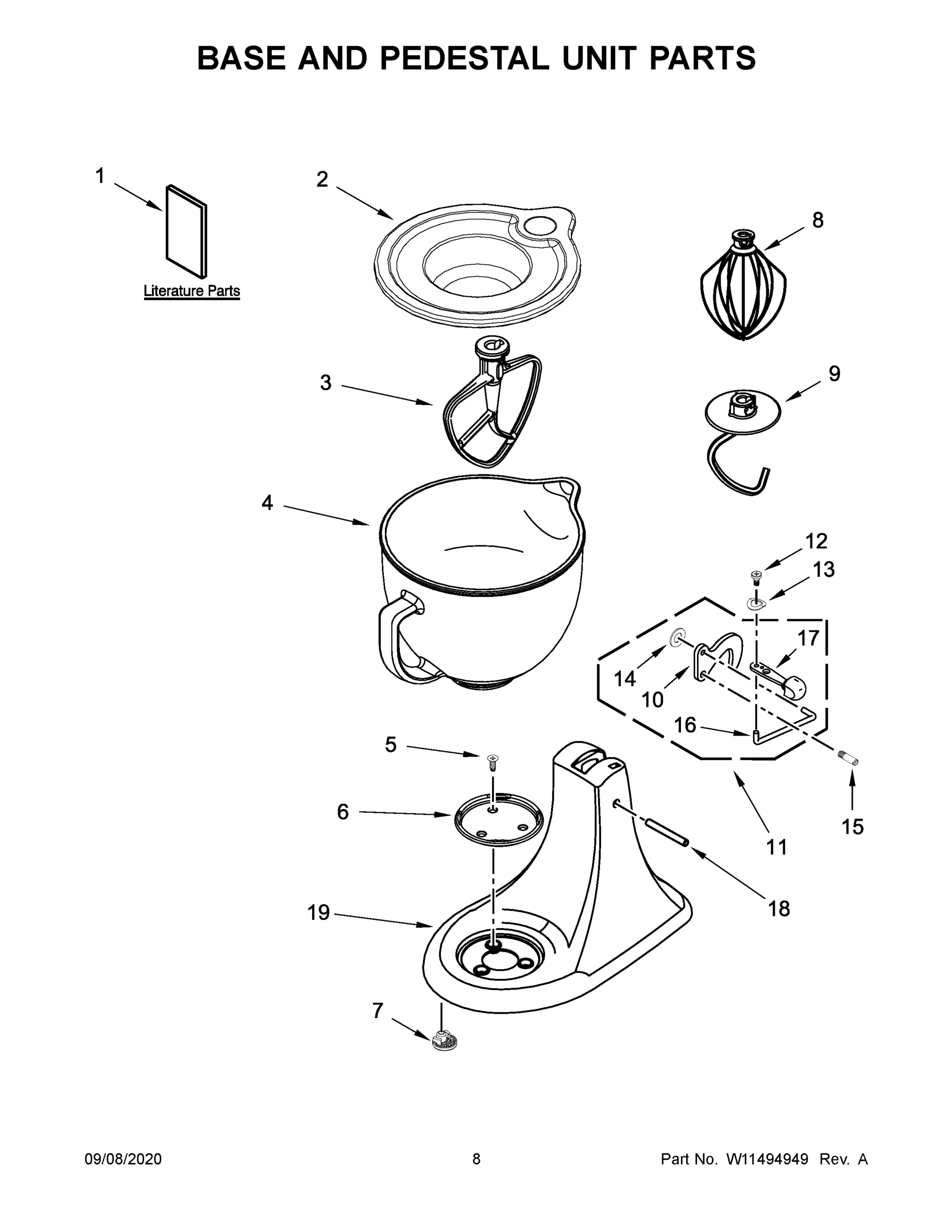 05 - BASE AND PEDESTAL UNIT PARTS