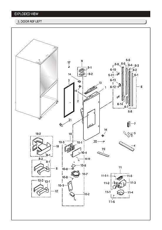 LEFT REFRIGERATOR DOOR