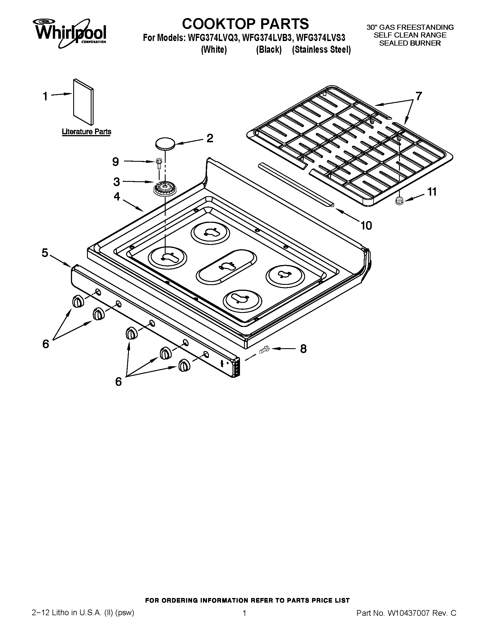 01 - COOKTOP PARTS